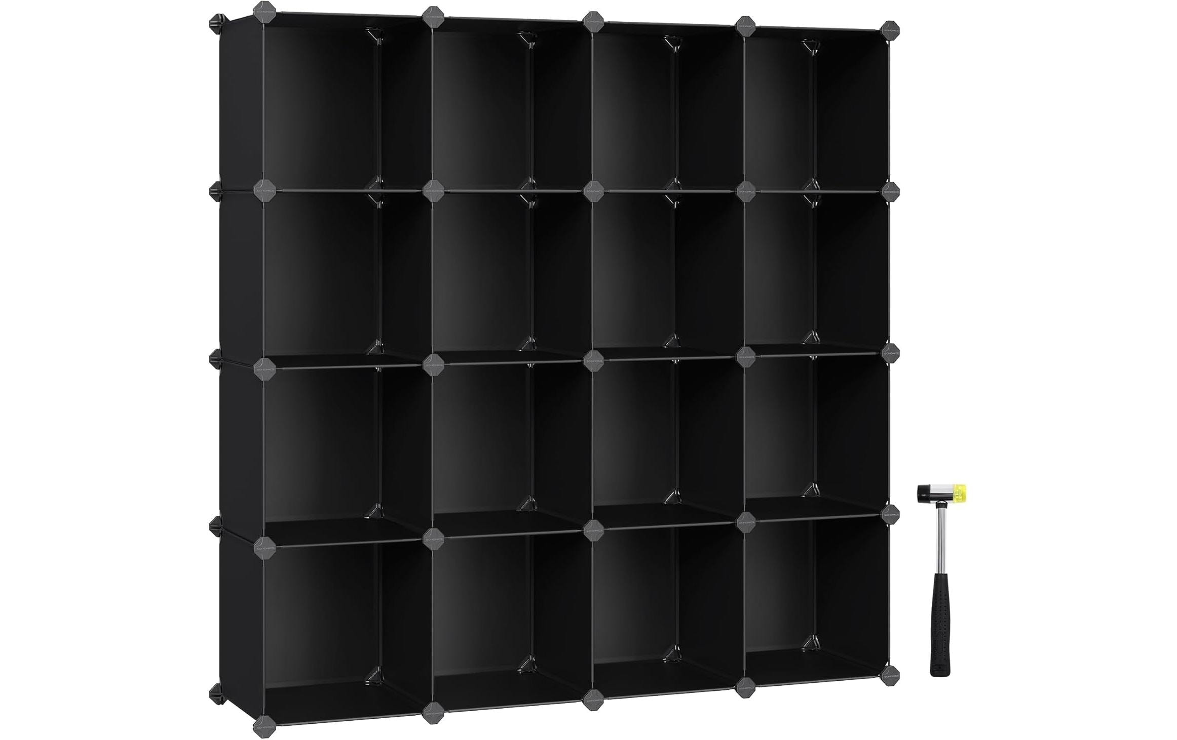 SONGMICS Étagère »zum Zusammenstecken« Système de rangement modulaire avec 16 compartiments