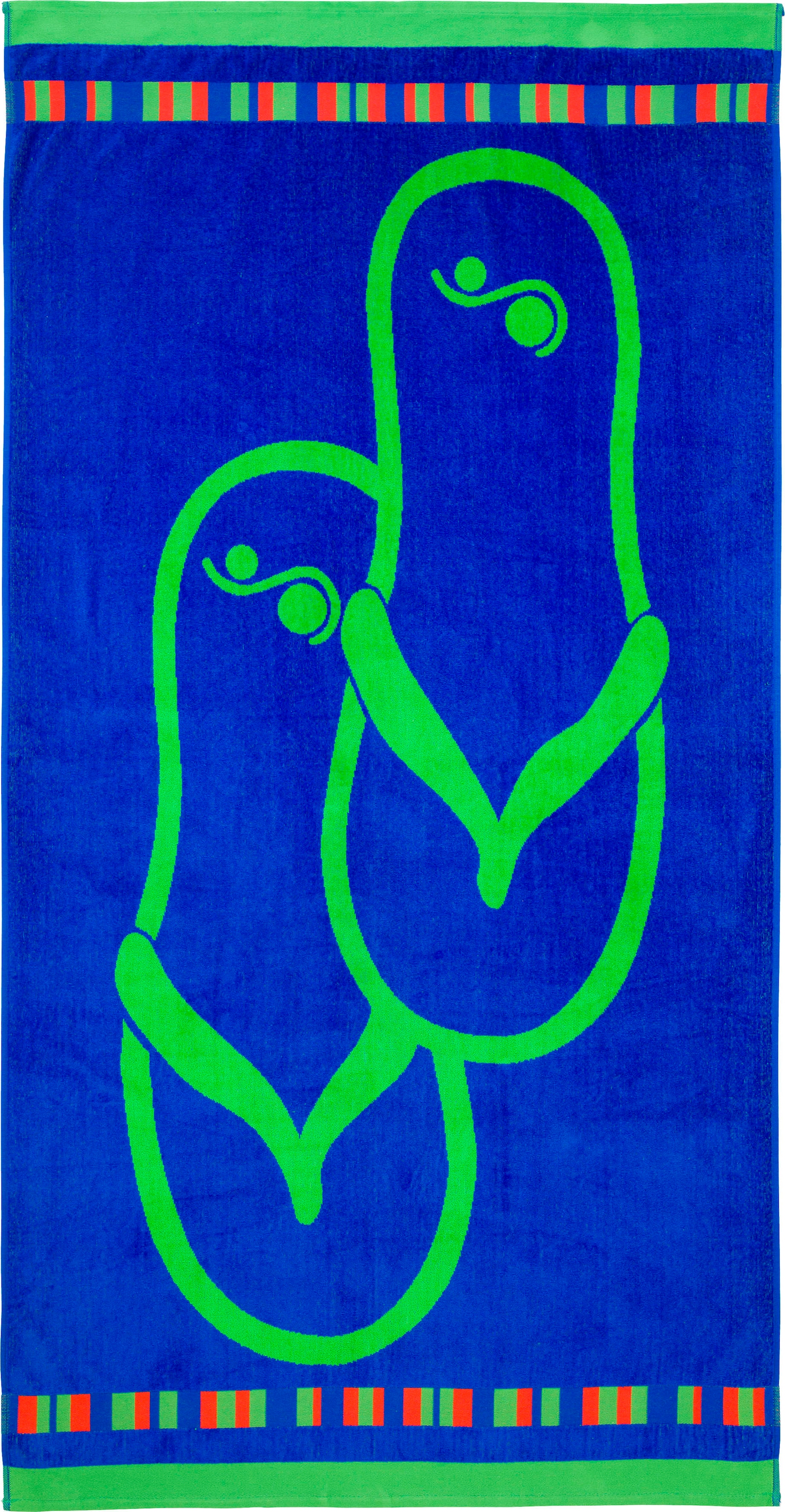 Image of Gözze Strandtuch "FlipFlop" Badetuch, mit Motiv, reine Baumwolle