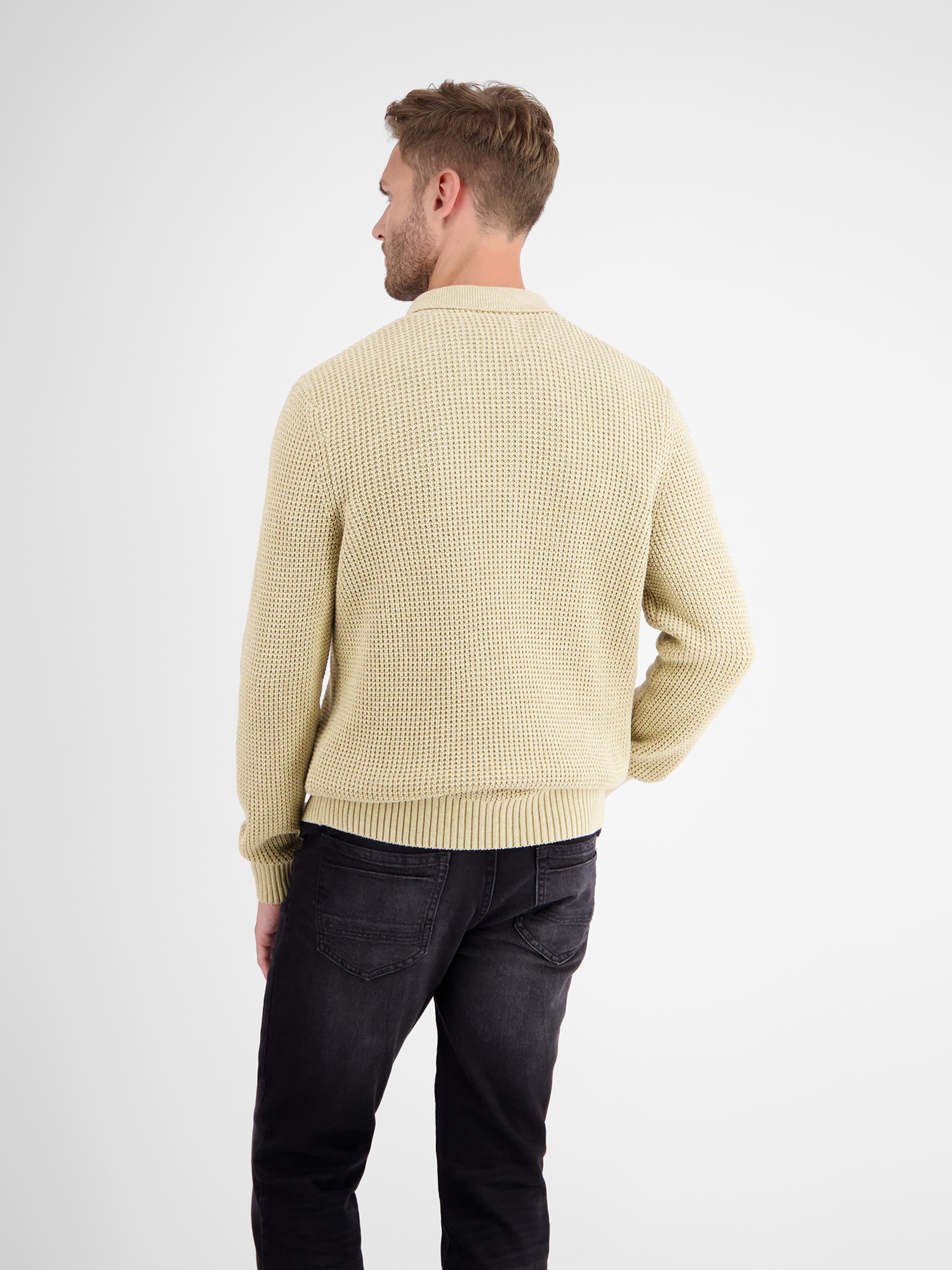 LERROS Strickpullover »LERROS Langarm Strickpolo«