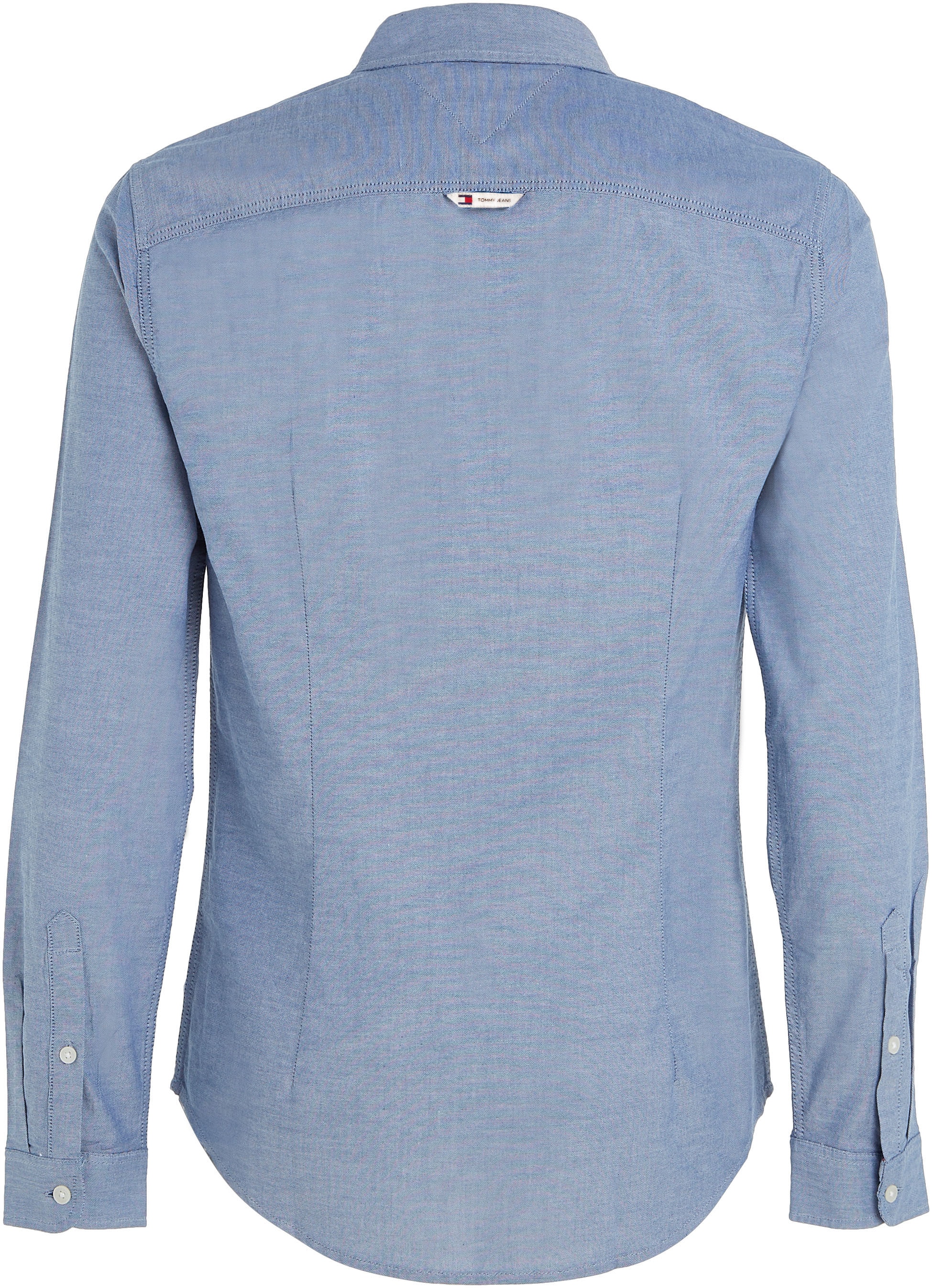 Tommy Jeans Langarmhemd »TJM Slim Stretch Oxford Shirt«, mit Flaglabel auf der Brust