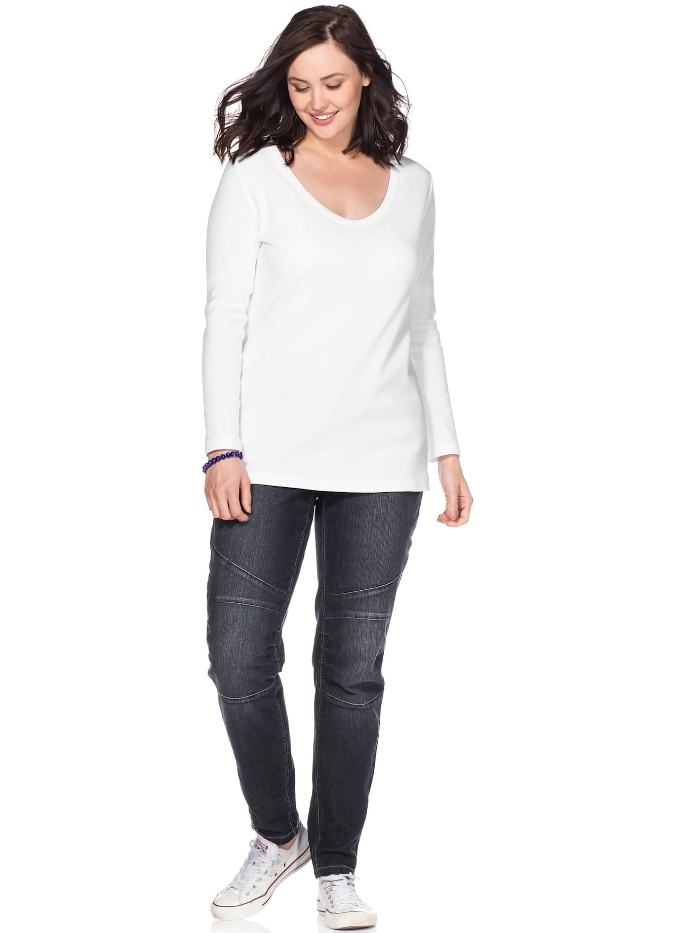 Sheego Langarmshirt »Langarmshirt«, (1 tlg.)