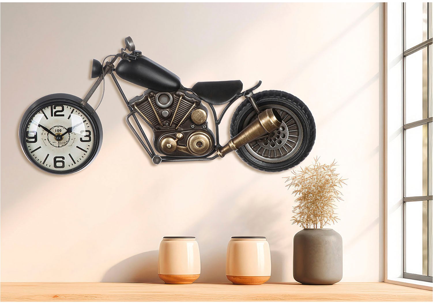 Image of Casablanca by Gilde Wanduhr "Motorrad"
