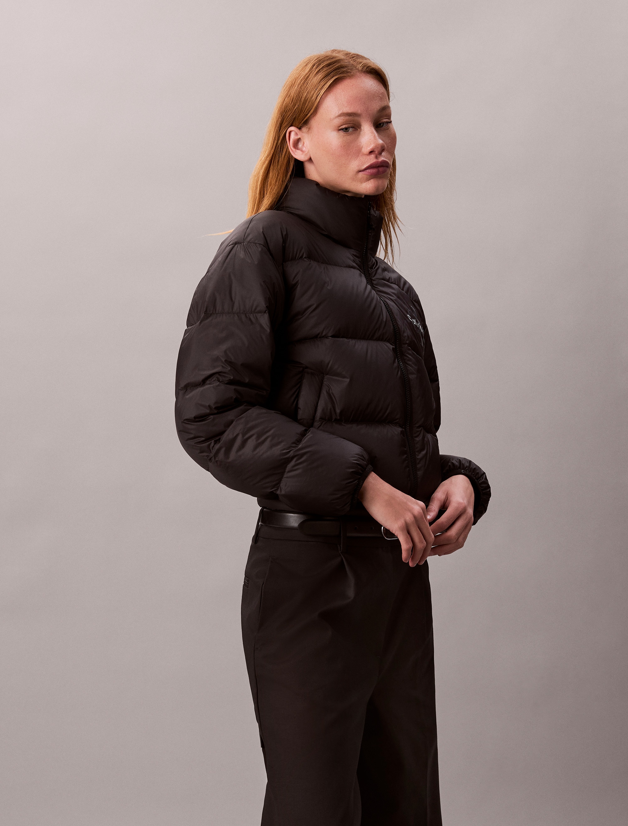 Image of Calvin Klein Jeans Steppjacke "GRAPHIC LOGO PUFFER JACKET" Stehkragen, kurze, kastige Passform, wattiert