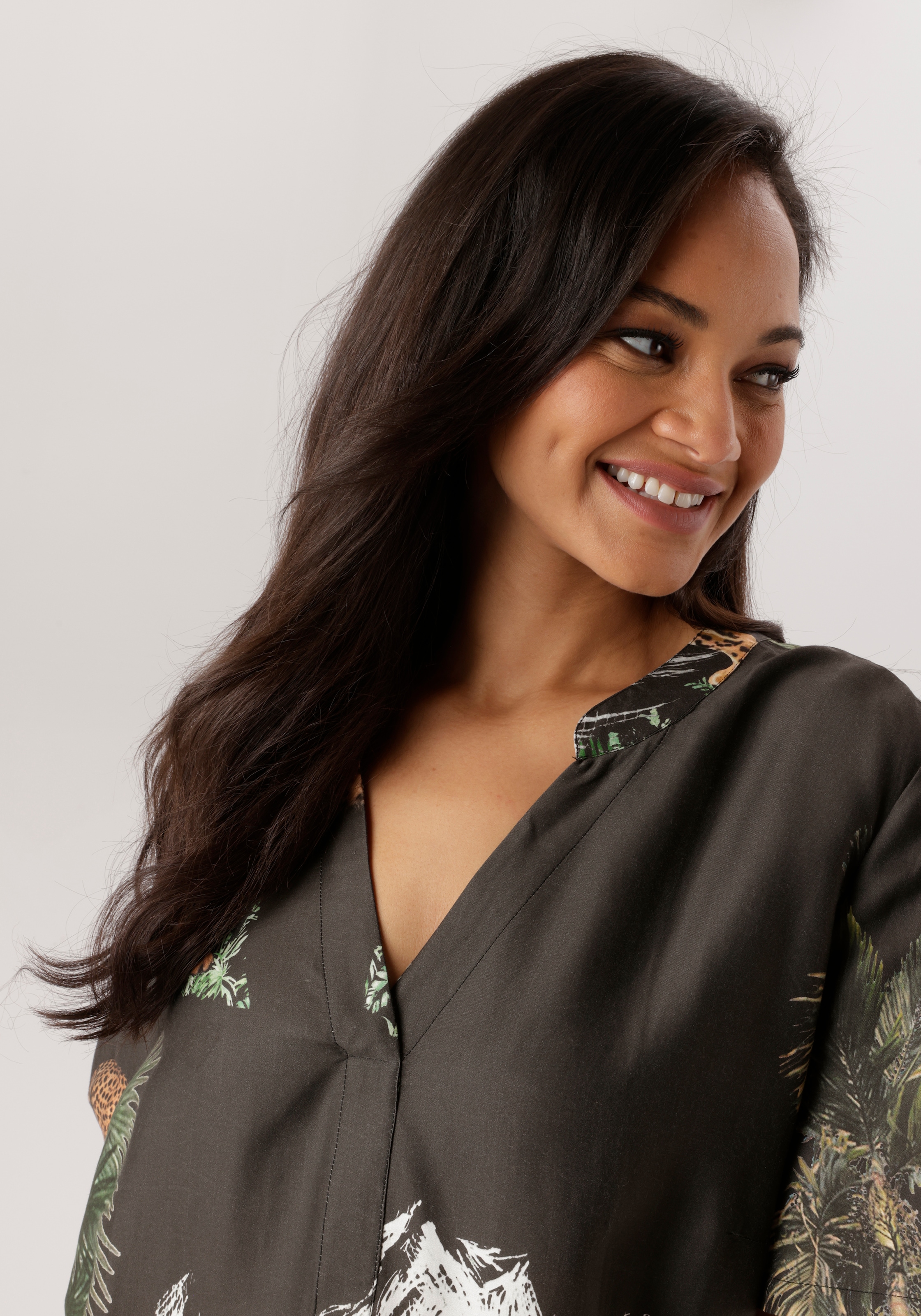 Aniston PLUS Robe chemisier mit grossflächigem Print - NEUE KOLLEKTION