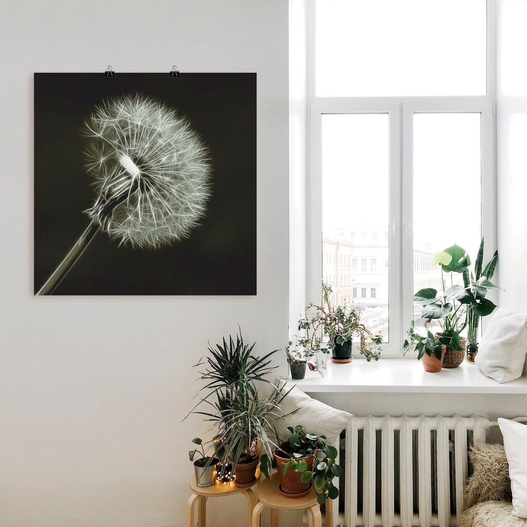 Artland Wandbild »Pusteblume«, Blumen, (1 St.), als Leinwandbild, Poster in verschied. Grössen