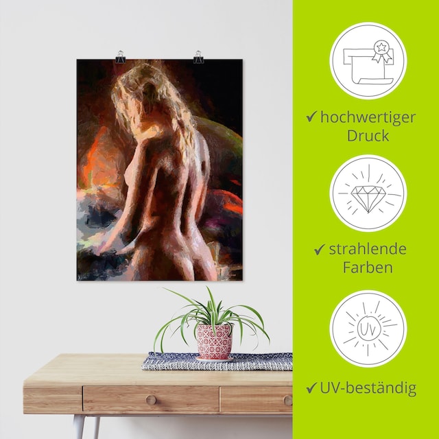 Artland Wandbild »Nackt von hinten«, Erotische Bilder, (1 St.), als  Alubild, Leinwandbild, Wandaufkleber oder Poster in versch. Grössen günstig  kaufen