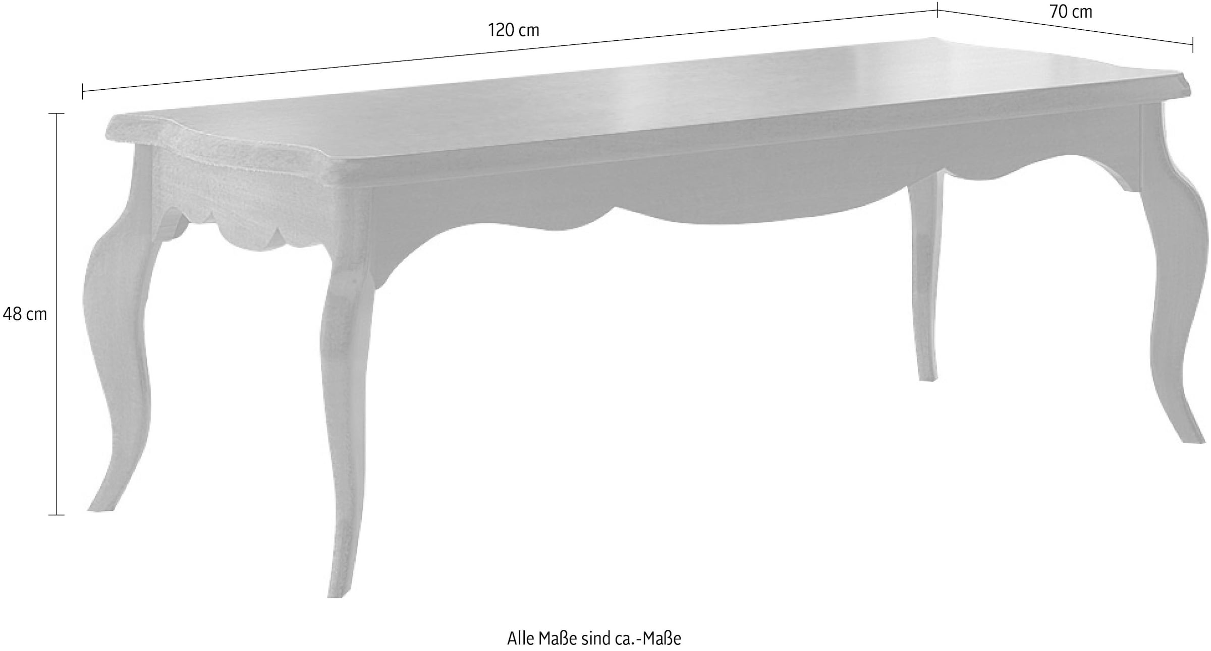 Home affaire Beistelltisch »Tische Dechirico«, Breite 120 cm