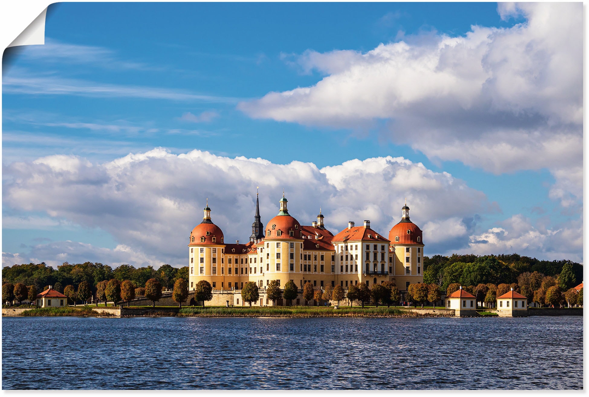 Image of Artland Poster "Blick auf Schloss Moritzburg in Sachsen" Gebäude 1 Stk. tlg. ohne Rahmen