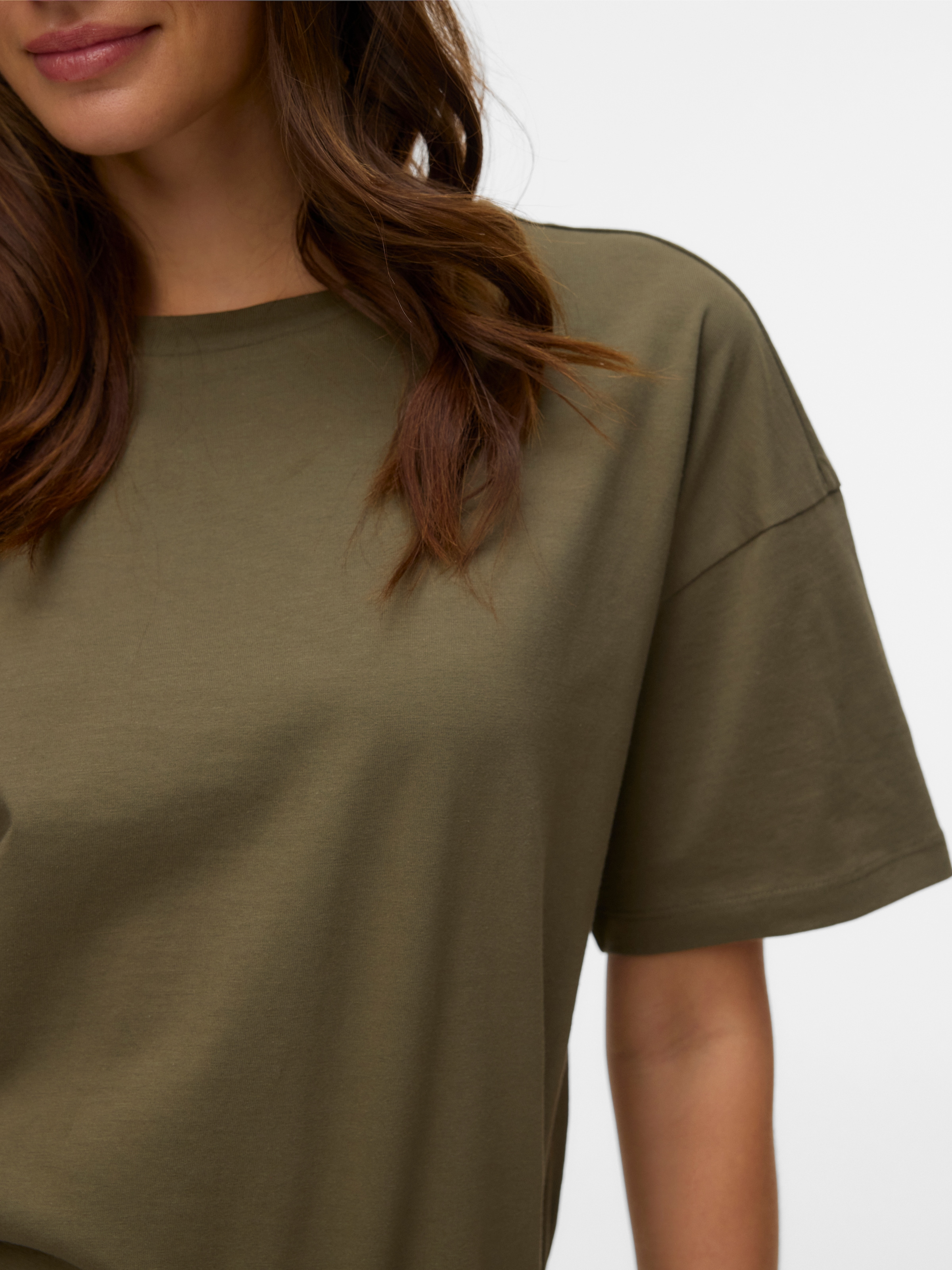 Vero Moda Robe t-shirt »VMMOLLY SS OVERSIZE CALF DRESS NOOS« Baumwolle, regular fit