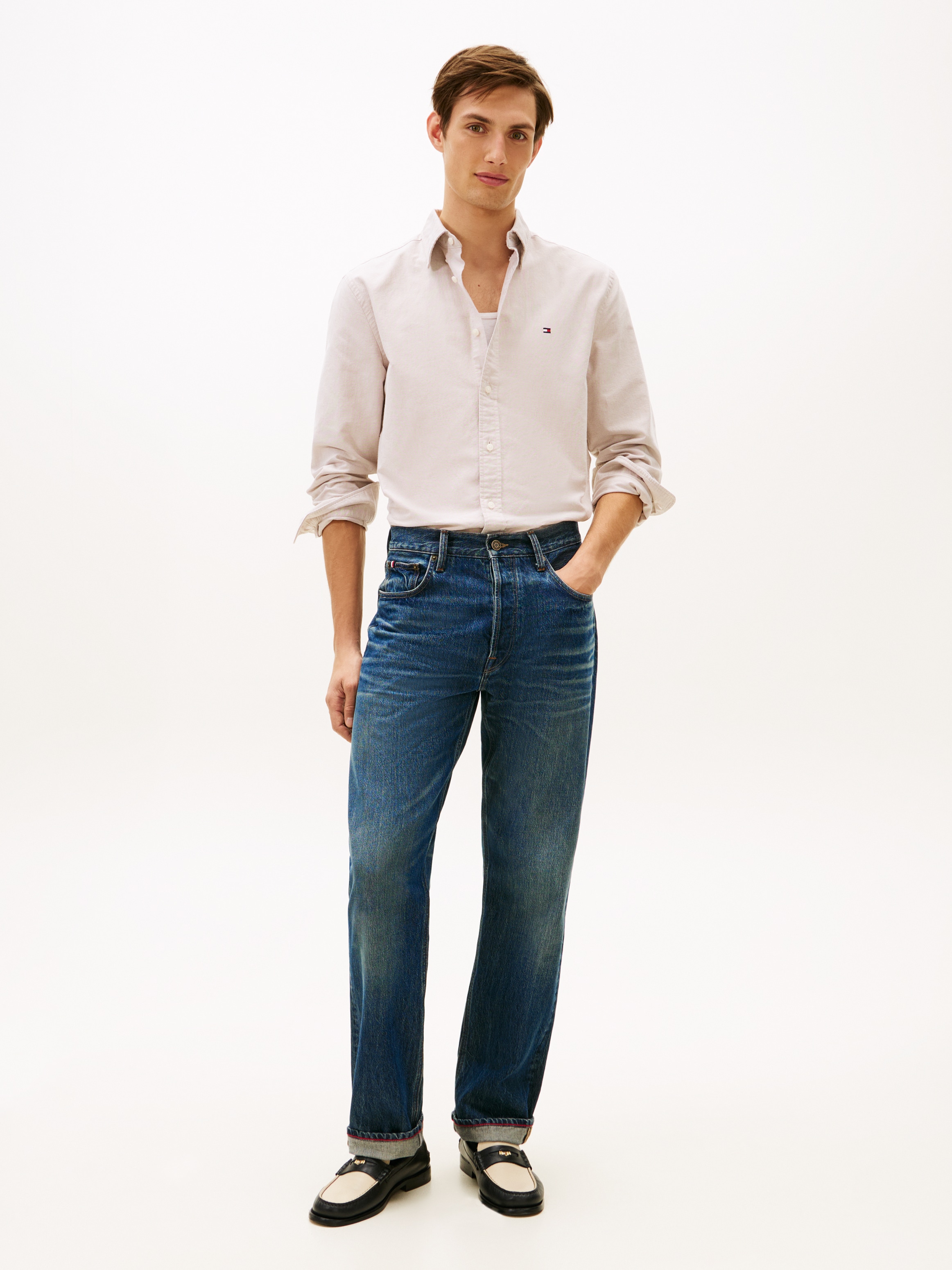 Tommy Hilfiger Langarmhemd »SOLID HERITAGE OXFORD Regular Fit« Regular Fit Oxford Casual