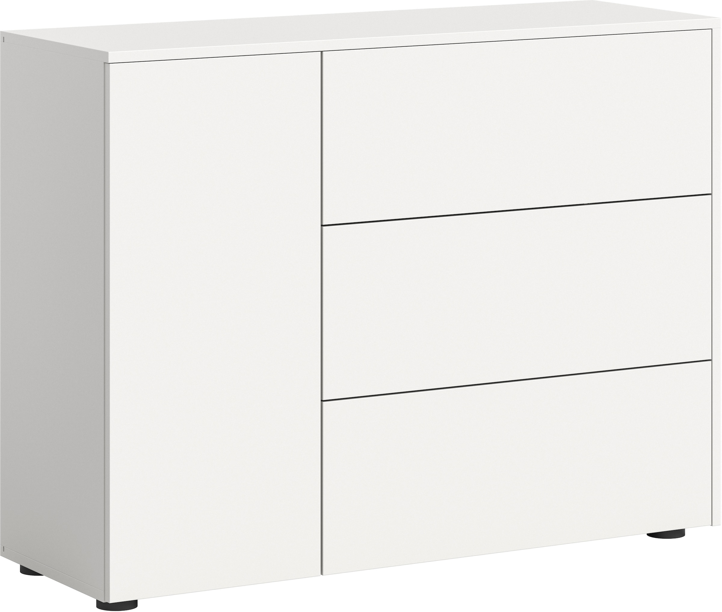 INOSIGN Sideboard »Zolder, Breite 105 cm, push-to-open, 1 Tür, 3 Schubkästen«, Anrichte, Kommode, Schrank