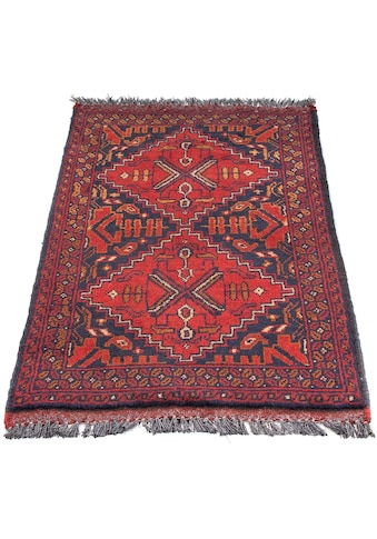 Orientteppich »Afghan - Kunduz - 102 x 52 cm - dunkelrot«, rechteckig