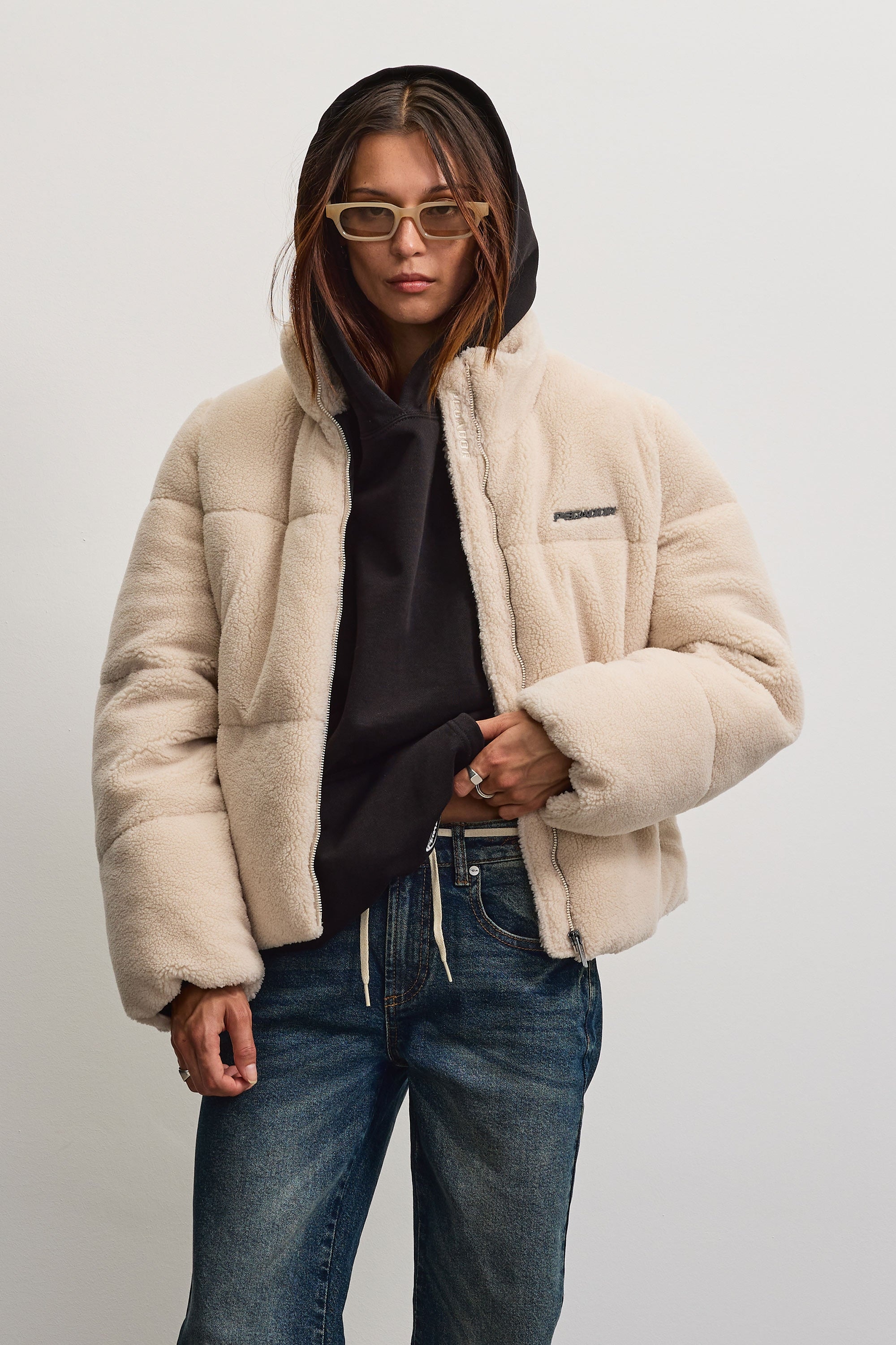 PEGADOR Veste matelassée »GEORGIA TEDDY PUFFER JACKET« Kunstfaser, regular fit