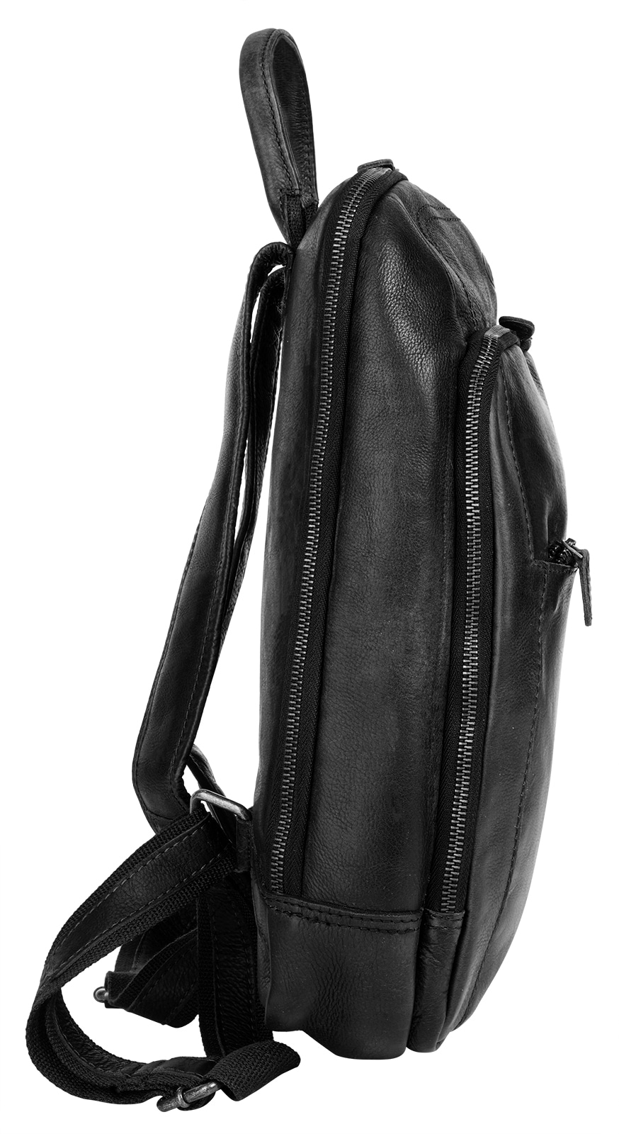 Piké Laptoprucksack, echt Leder, Made in Italy