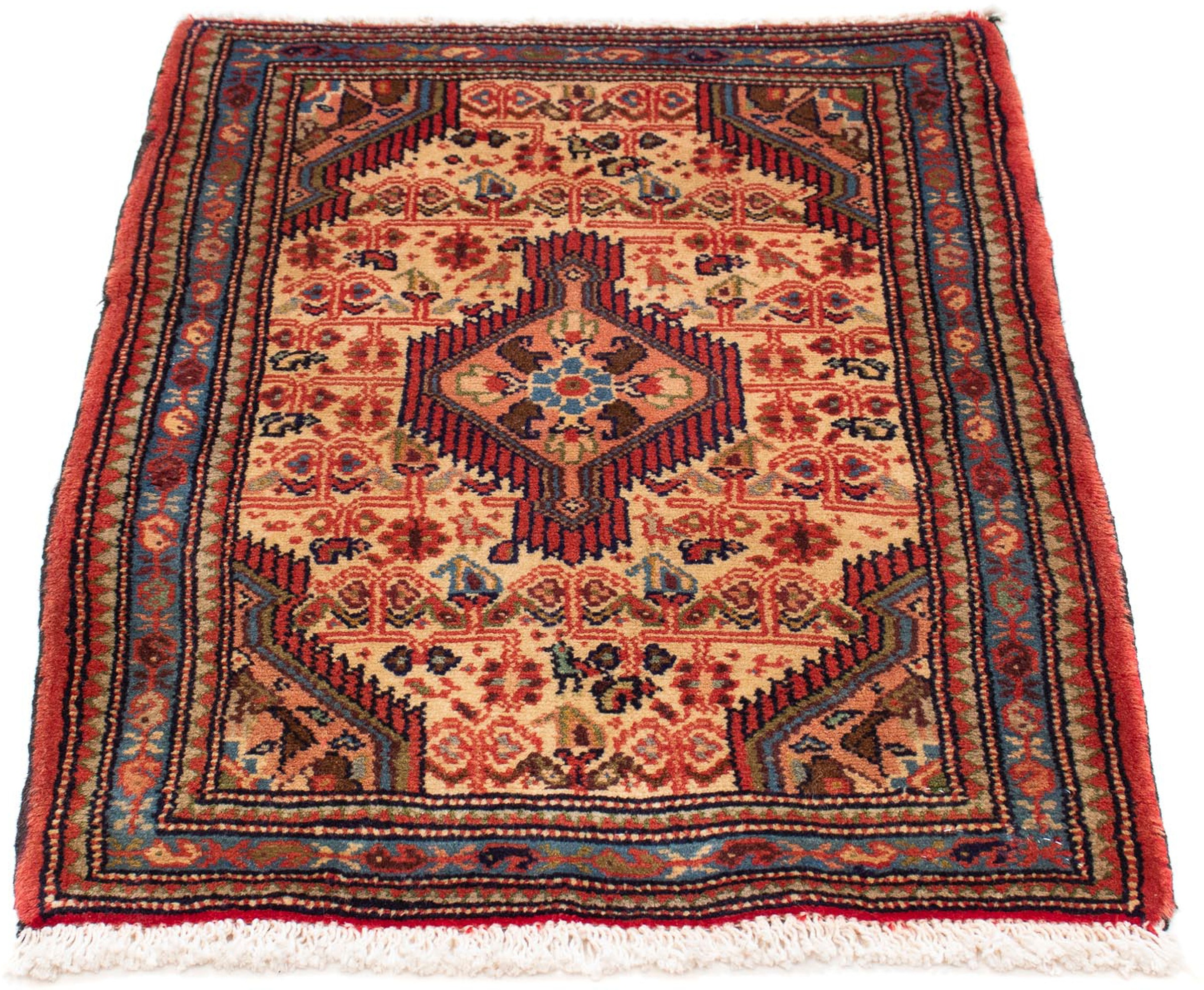Image of morgenland Orientteppich »Perser - Nomadic - 90 x 63 cm - dunkelrot«, rechteckig, 10 mm Höhe, Wohnzimmer, Handgeknüpft, Einzelstück mit Zertifikat bei Ackermann Versand Schweiz
