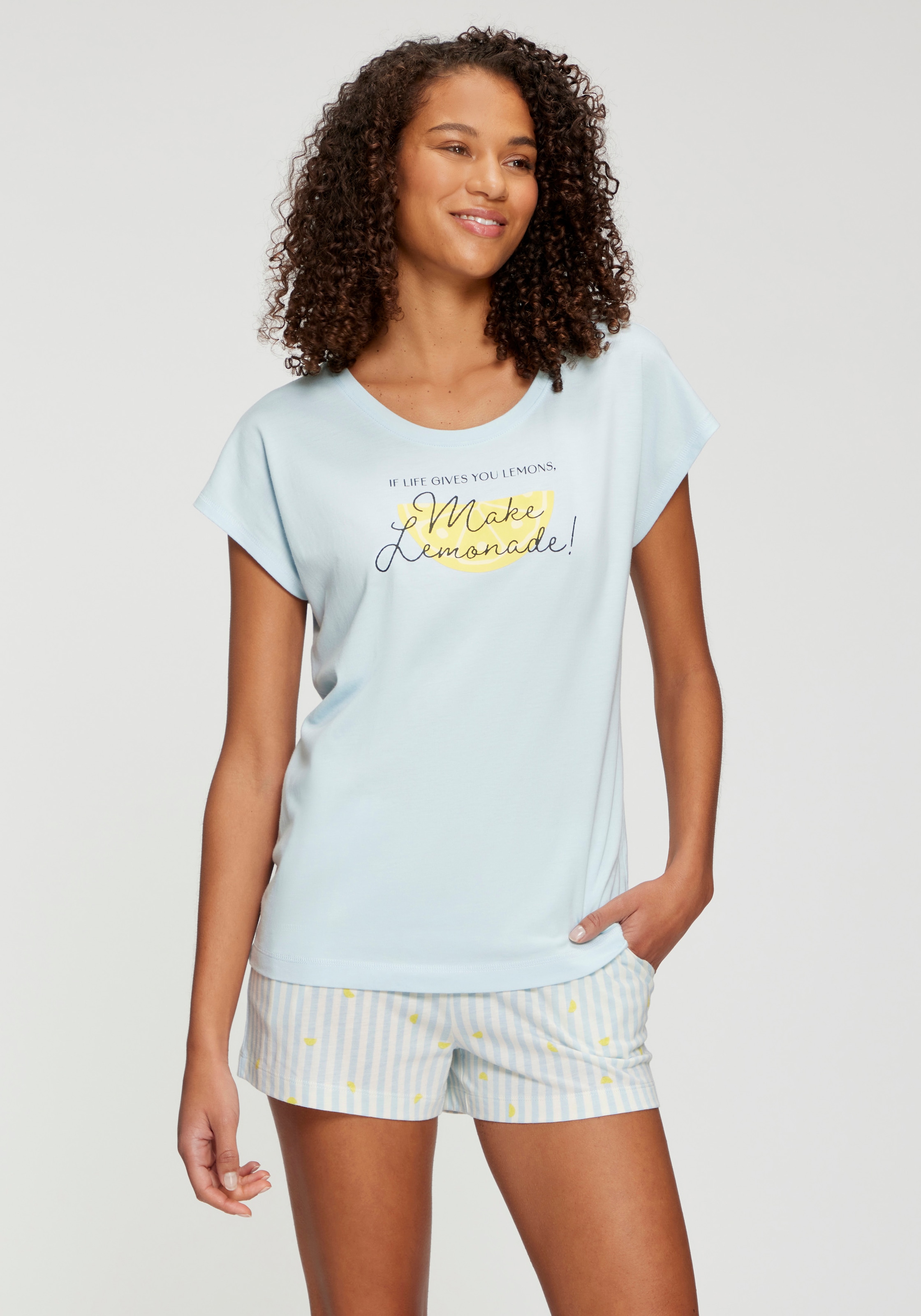 Vivance Dreams Pyjamashorts  mit süssem Streifenmuster