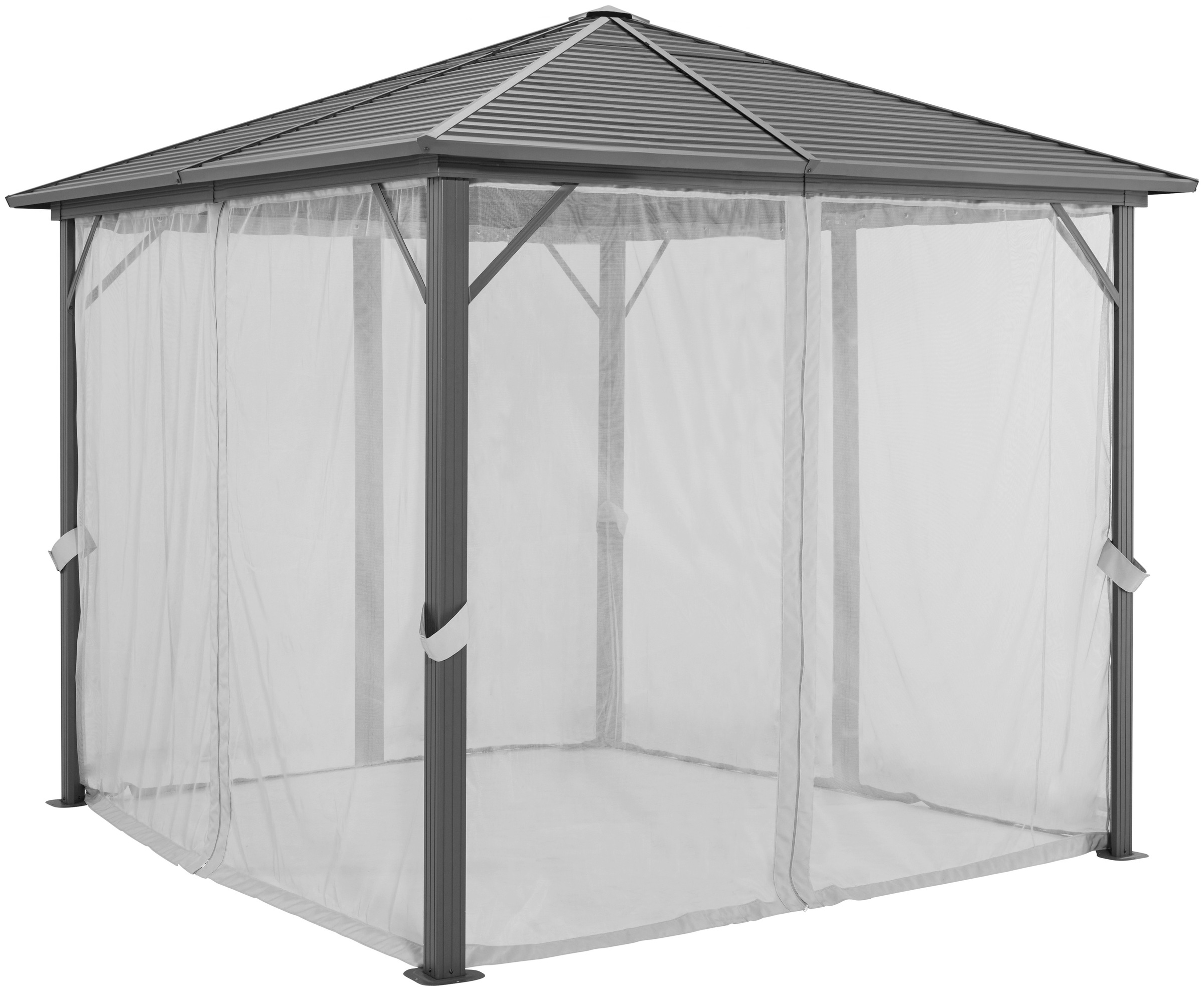 Seitenteile für Pavillon »Barbados«, BxL: 300x300 cm, 4 Moskitonetze