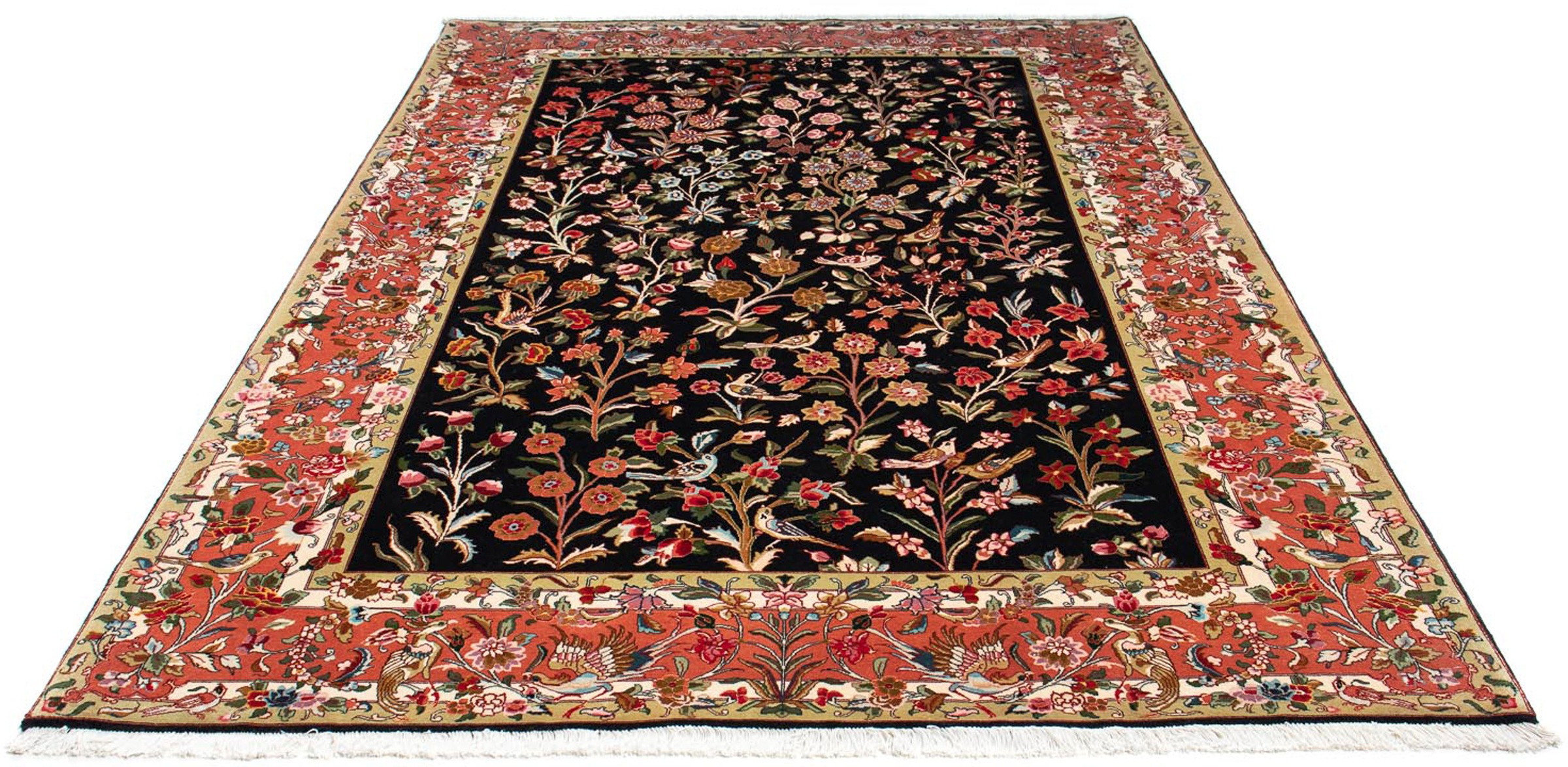 Image of morgenland Orientteppich »Perser - Täbriz - Royal - 268 x 175 cm - dunkelblau«, rechteckig, 7 mm Höhe, Wohnzimmer, Handgeknüpft, Einzelstück mit Zertifikat bei Ackermann Versand Schweiz