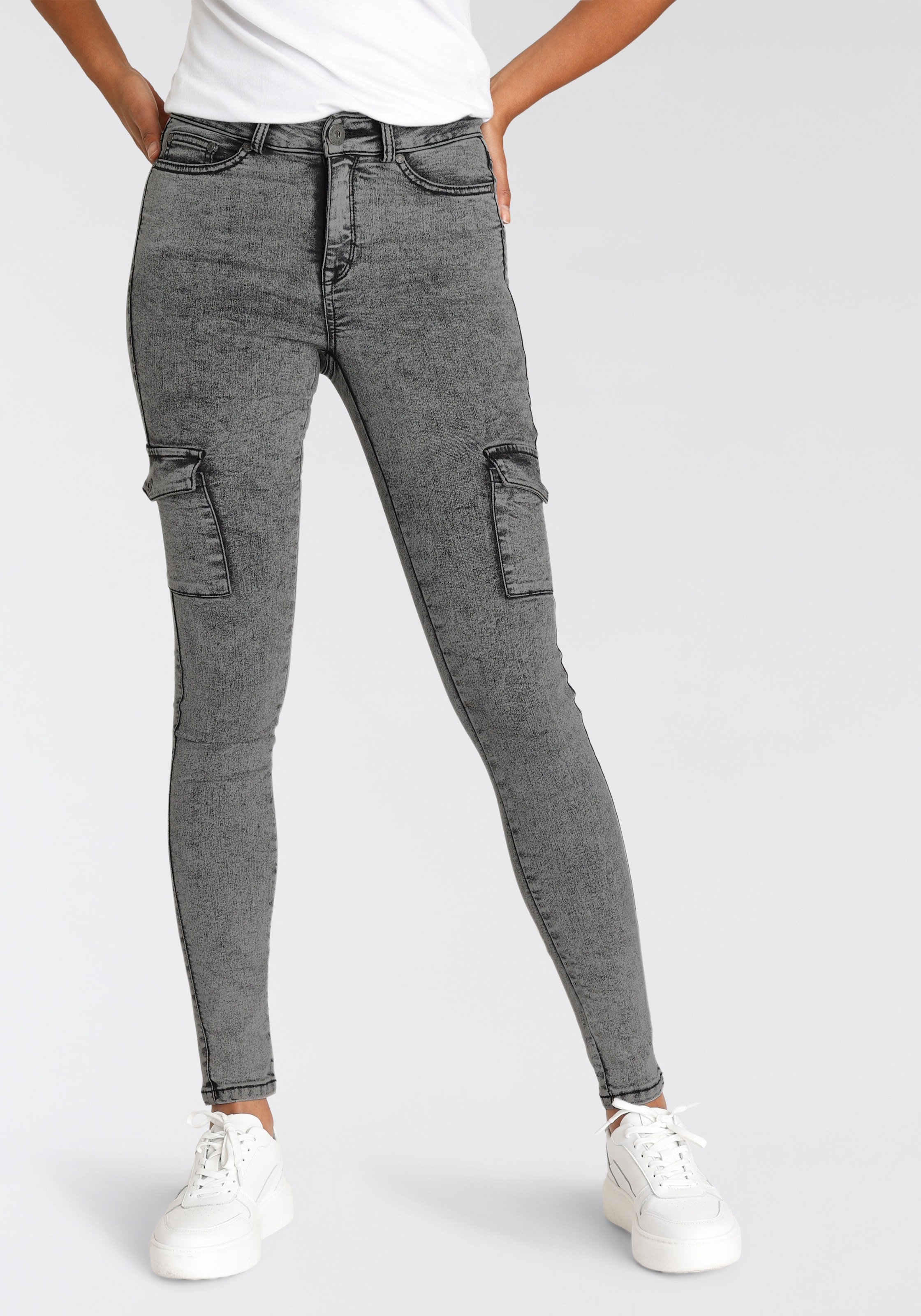 Skinny-fit-Jeans »Ultra Stretch«, High Waist mit Cargotaschen