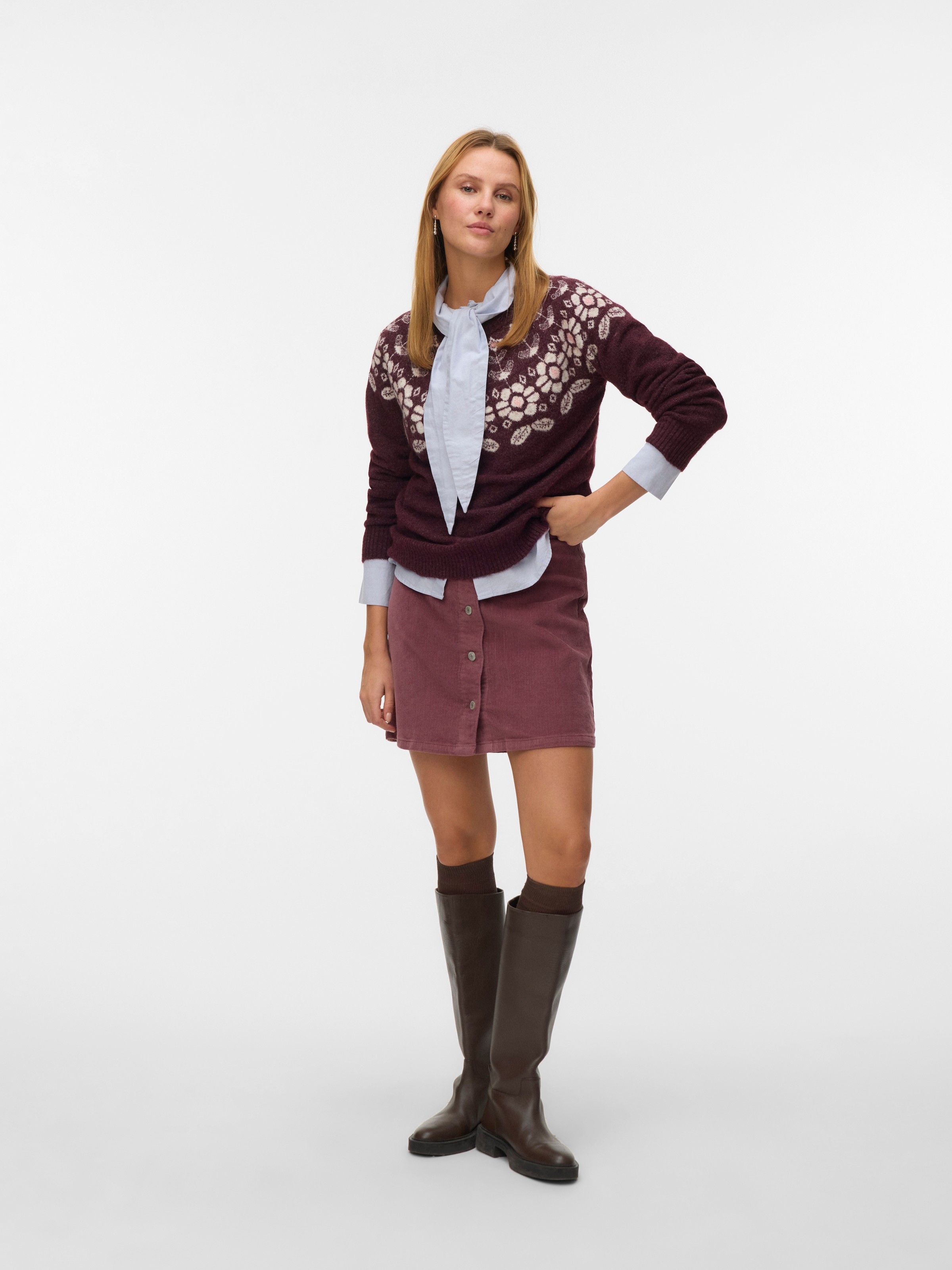 Vero Moda Strickpullover »VMSIMONE LS NORDIC PULLOVER GA REP BOO«