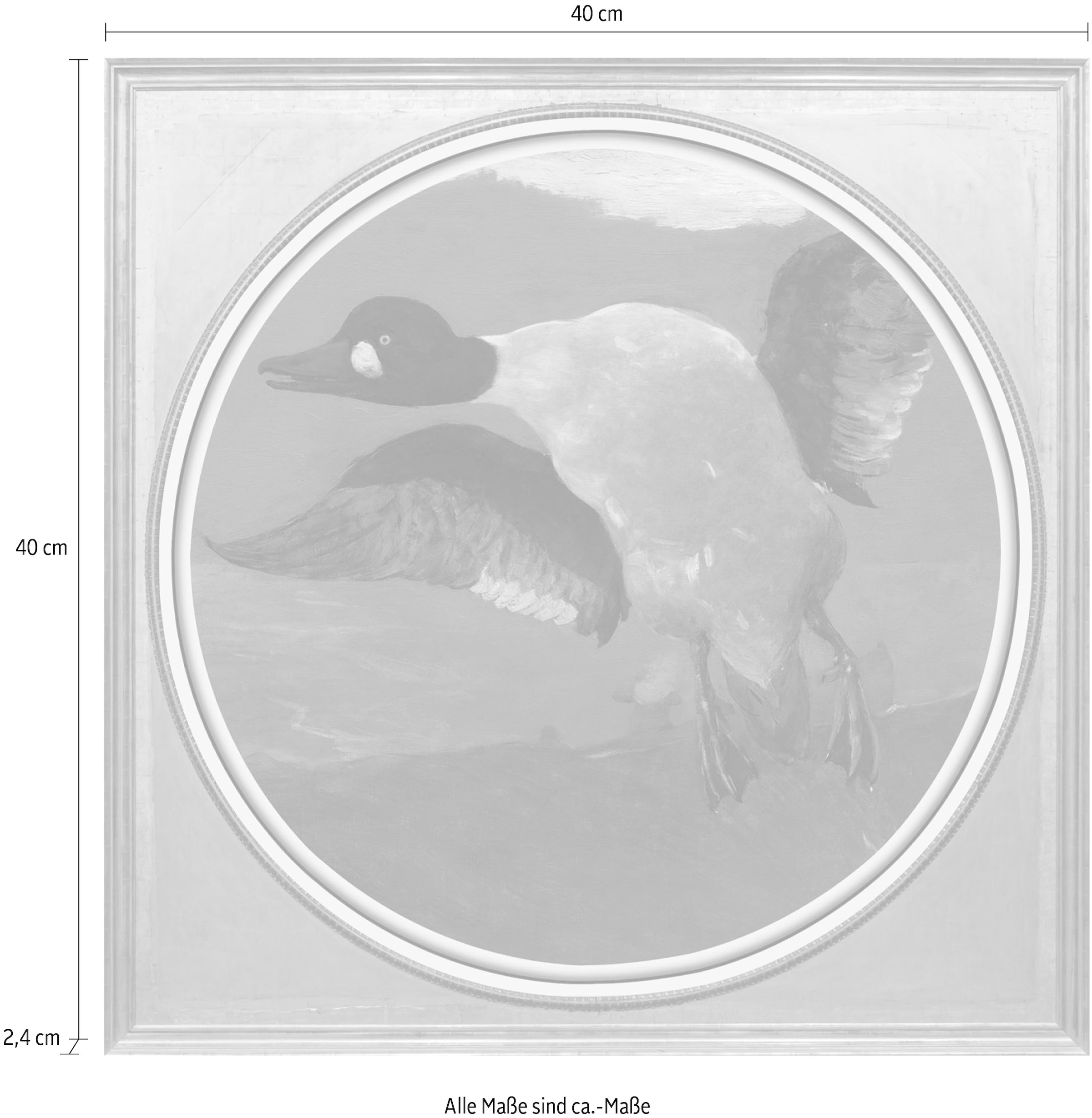 queence Acrylglasbild »Ente«, Kunst-Vögel-Vogelbilder-Ente-Enten-Gemälde, Fine Art-Print in Galeriequalität