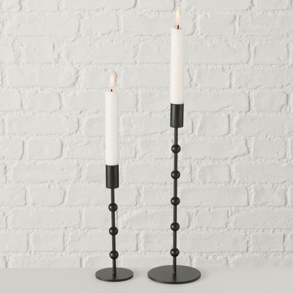 BOLTZE Kerzenleuchter »Kimberly, Weihnachtsdeko«, (Set, 2 St.), aus Eisen,  Höhe ca. 20 cm und 30 cm bequem kaufen