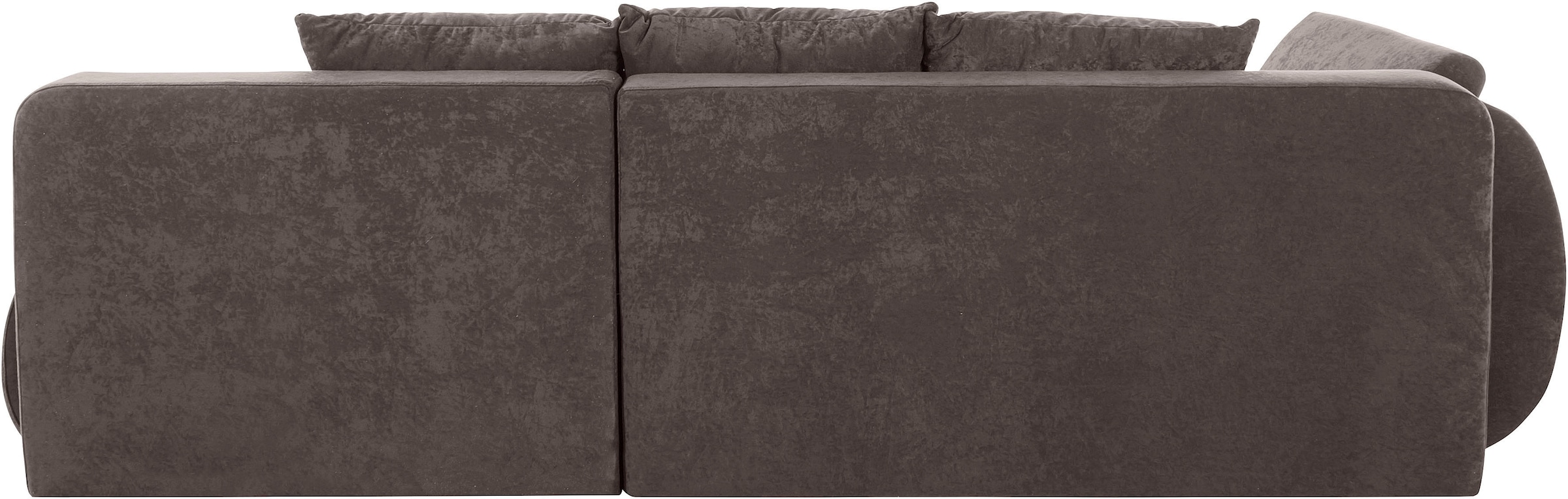 INOSIGN Ecksofa »Imola, elegant und modern, aktuelle Steppung im Sitz, bequem, L-Form«, frei im Raum stellbar, wahlweise mit Bettfunktion und Bettkasten