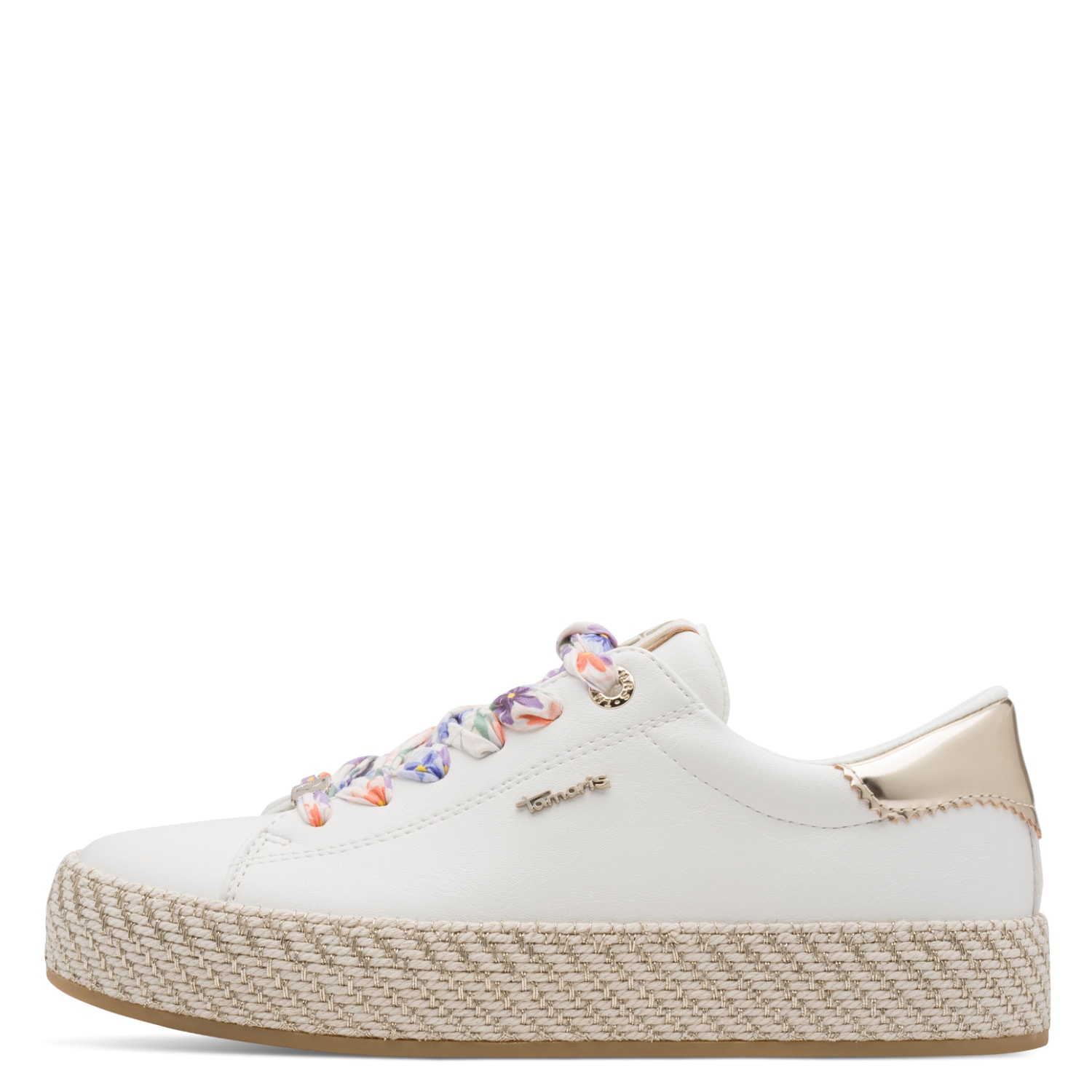 Tamaris Baskets à plateforme  chaussure décontractée, chaussure basse, chaussure à lacets avec cordelette textile sur la semelle compensée