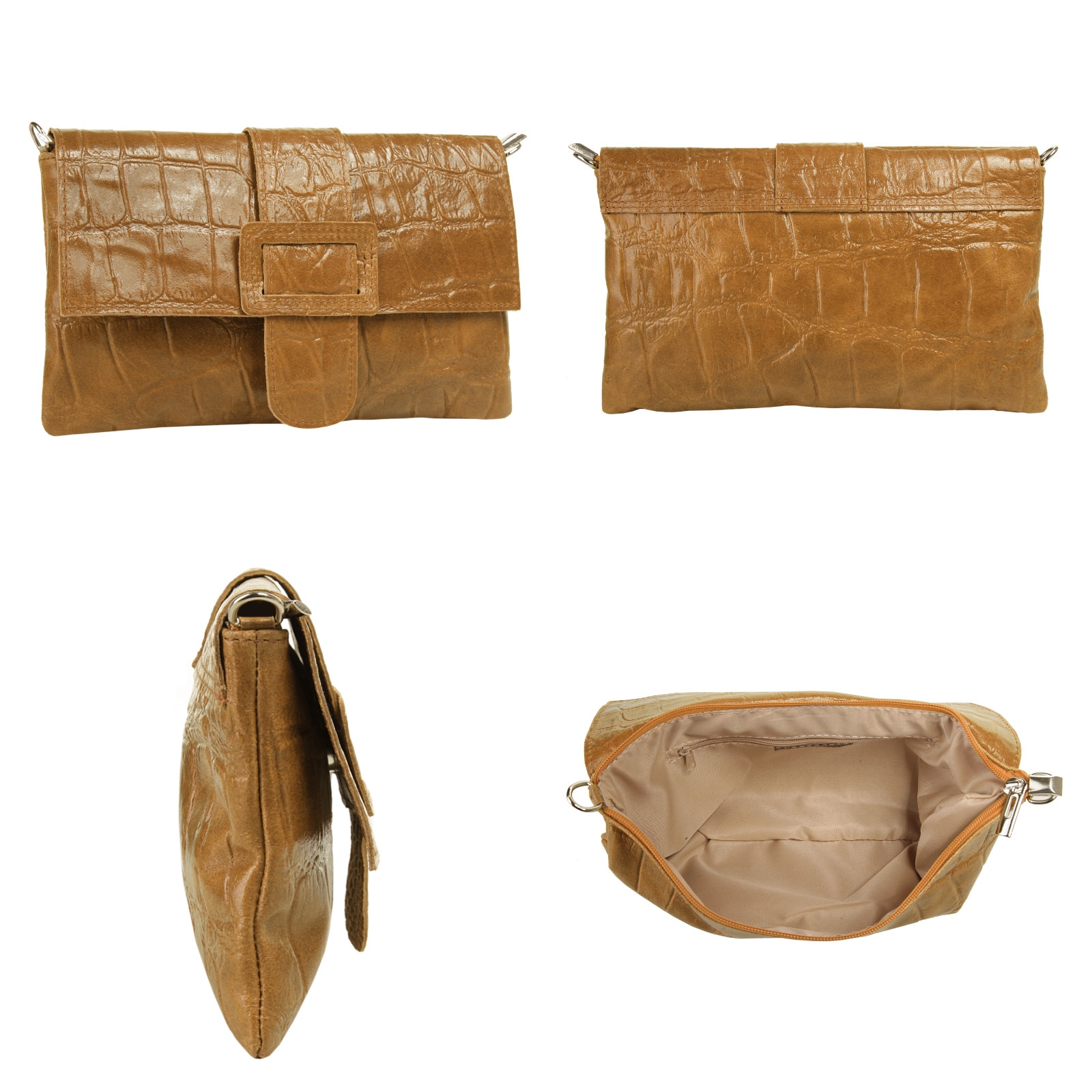 Cluty Abendtasche, echt Leder, Made in Italy