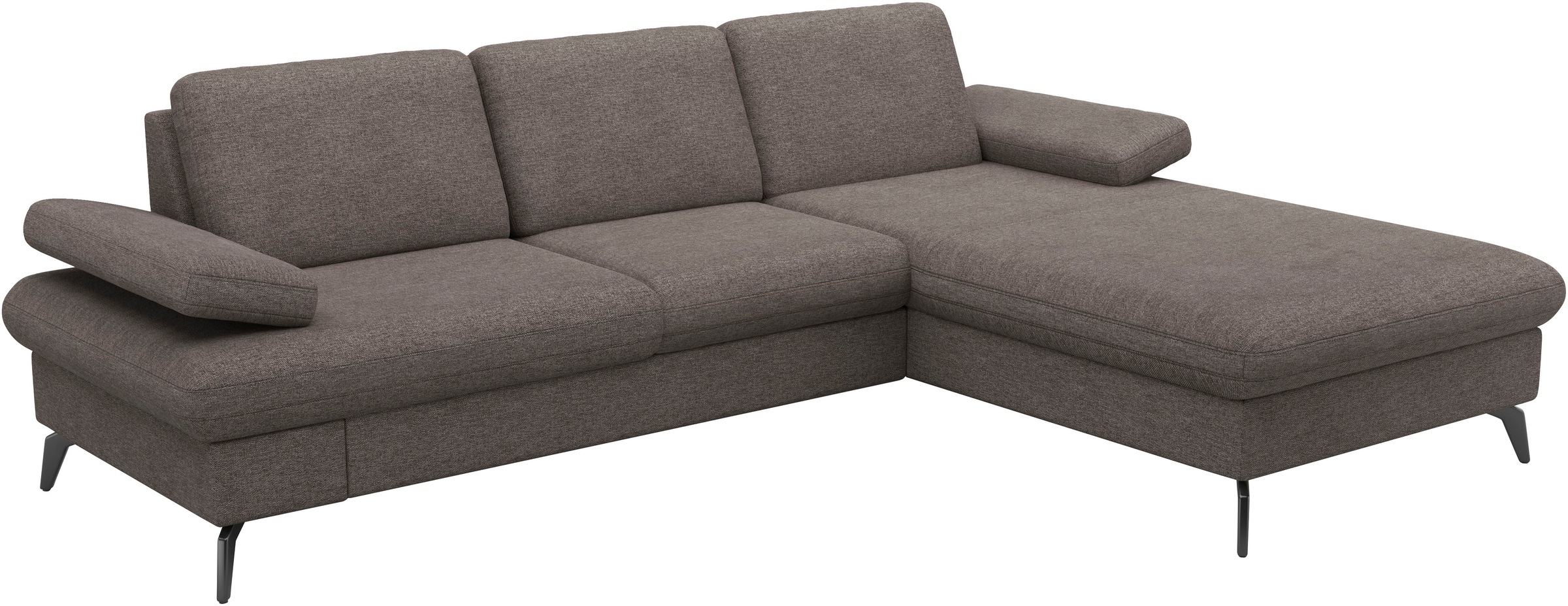 sit&more Canapé d'angle »Morris Jubi L-Form, B: 247 cm« mit Armteilfunktion & 1 Zierkissen, optional Bettfunktion