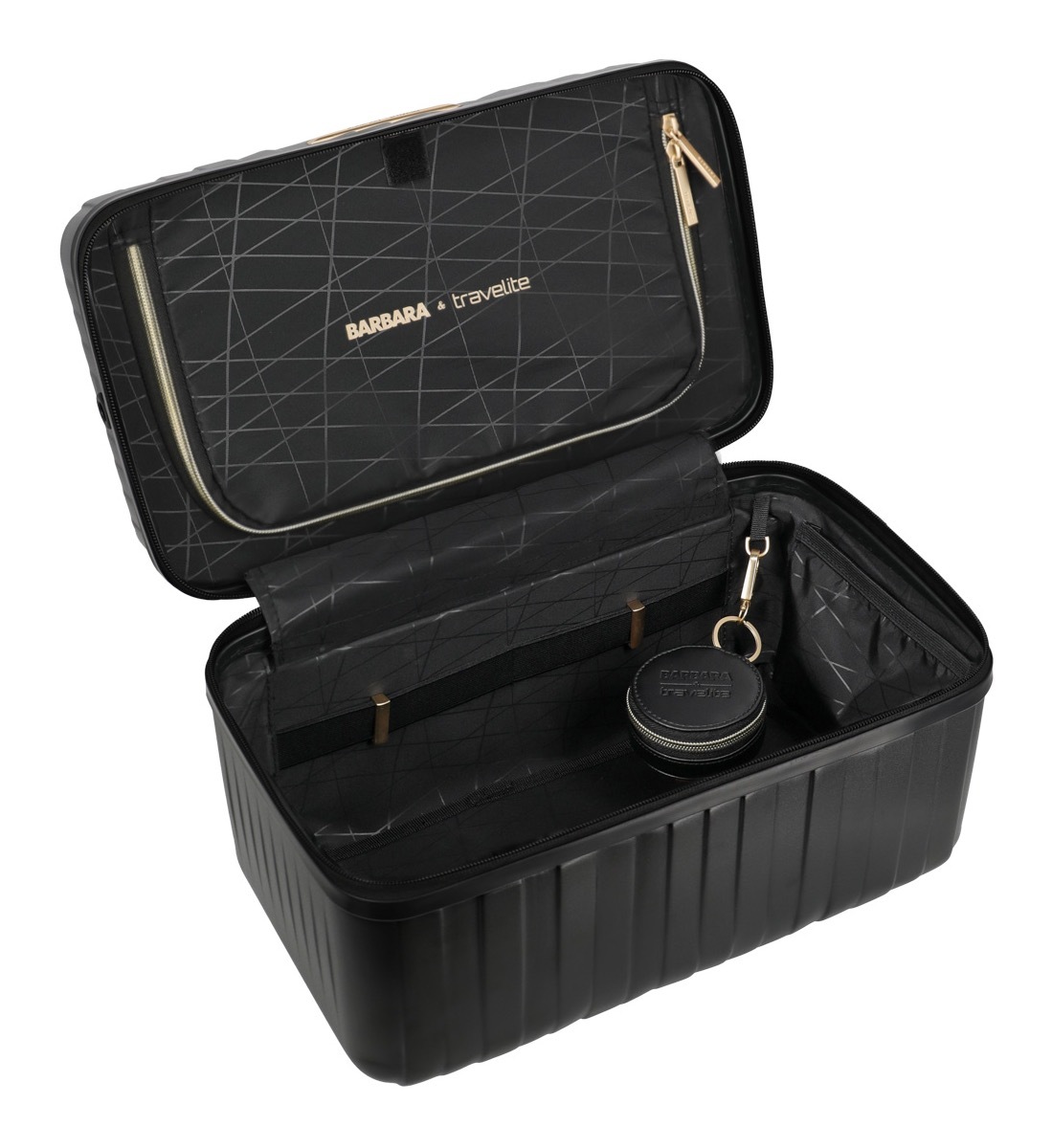 travelite Trousse de beauté »BARBARA NOVELTY Kosmetikkoffer« avec manche pour trolley et système d'organisation flexible