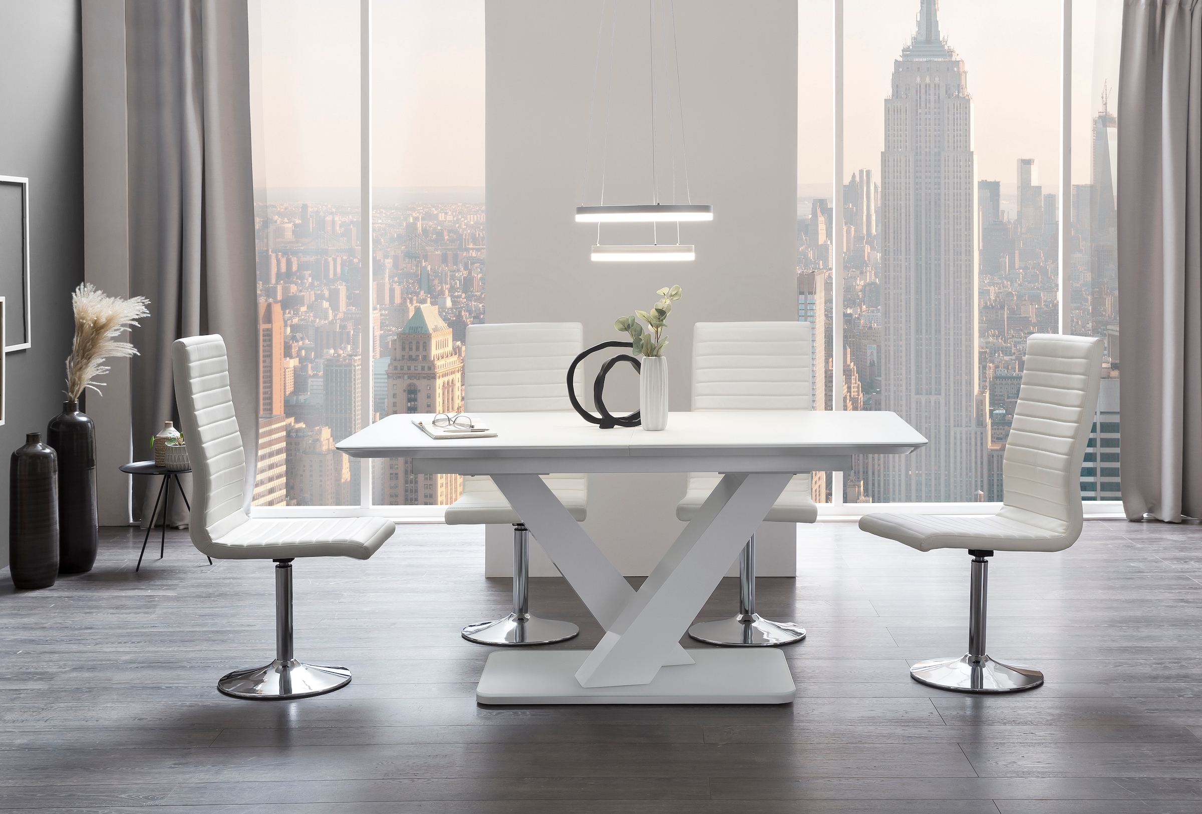 SalesFever Essgruppe, (Set, 5 tlg.), Tisch mit Ausziehfunktion