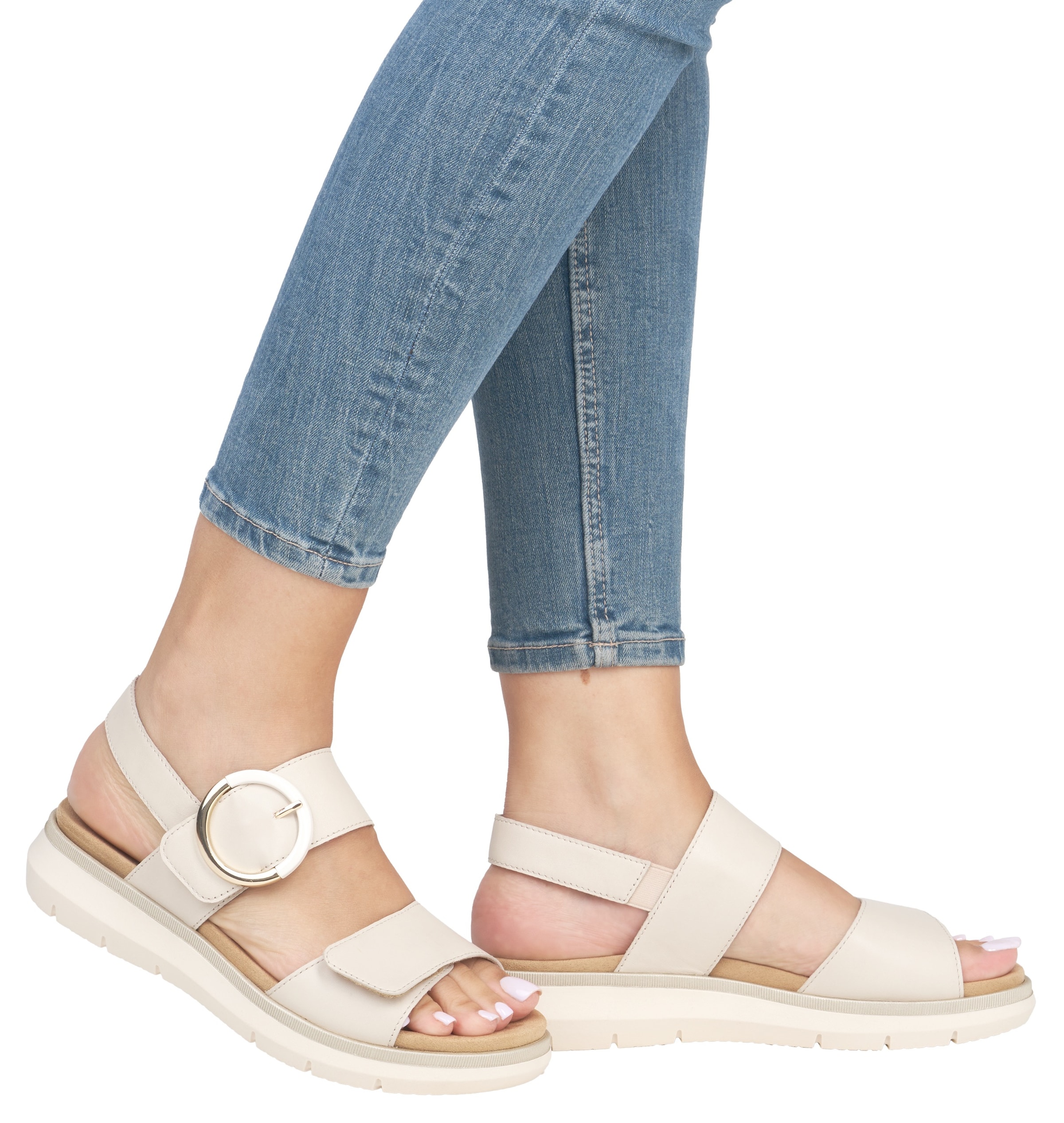 Remonte Sandale à lanières  , Sandale, Bequemschuh, Sommerschuh mit praktischen Klettverschlüssen