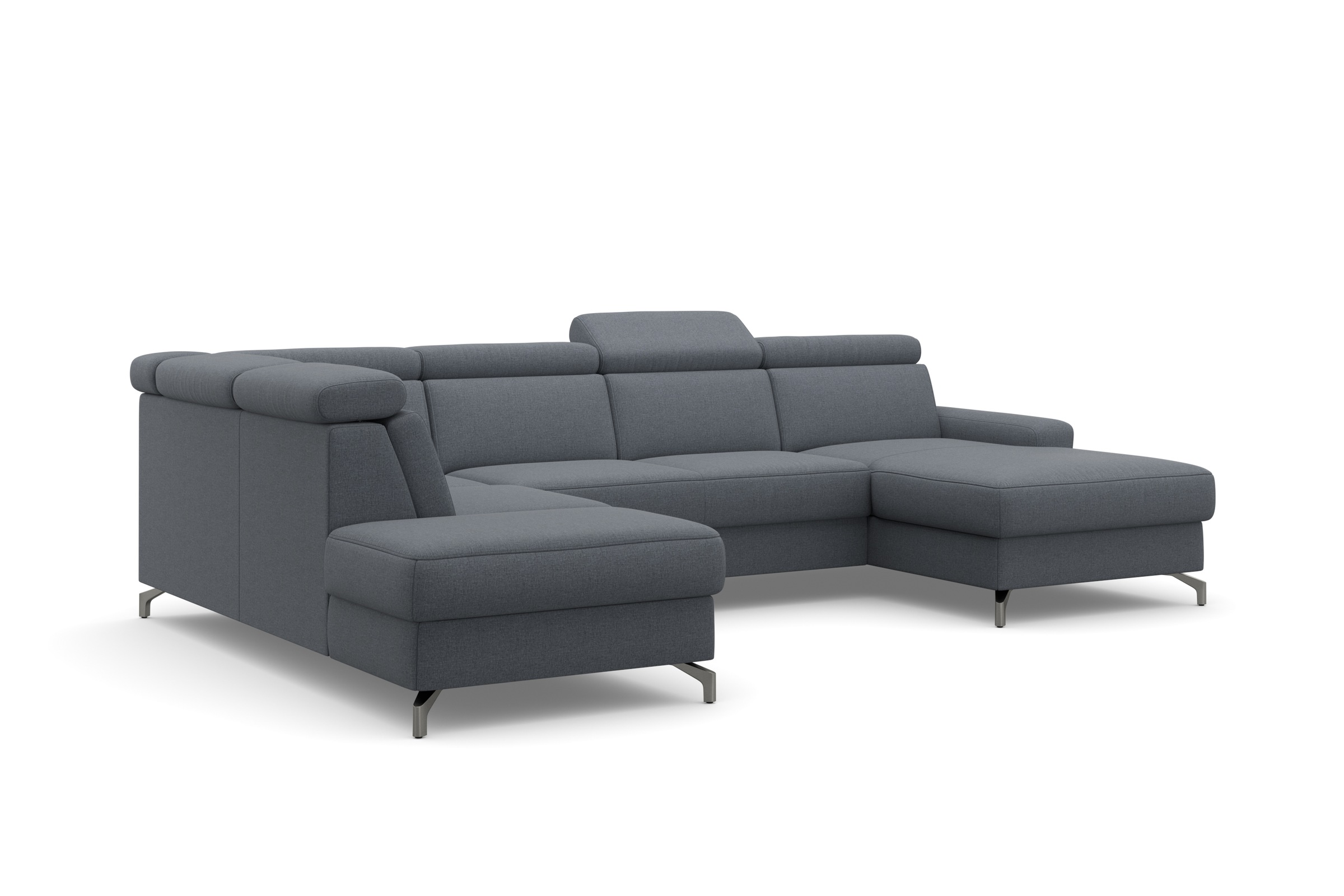 sit&more Wohnlandschaft »Scarlett U-Form«, inklusive Kopfteilverstellung, wahlweise mit Bettfunktion, Bettkasten