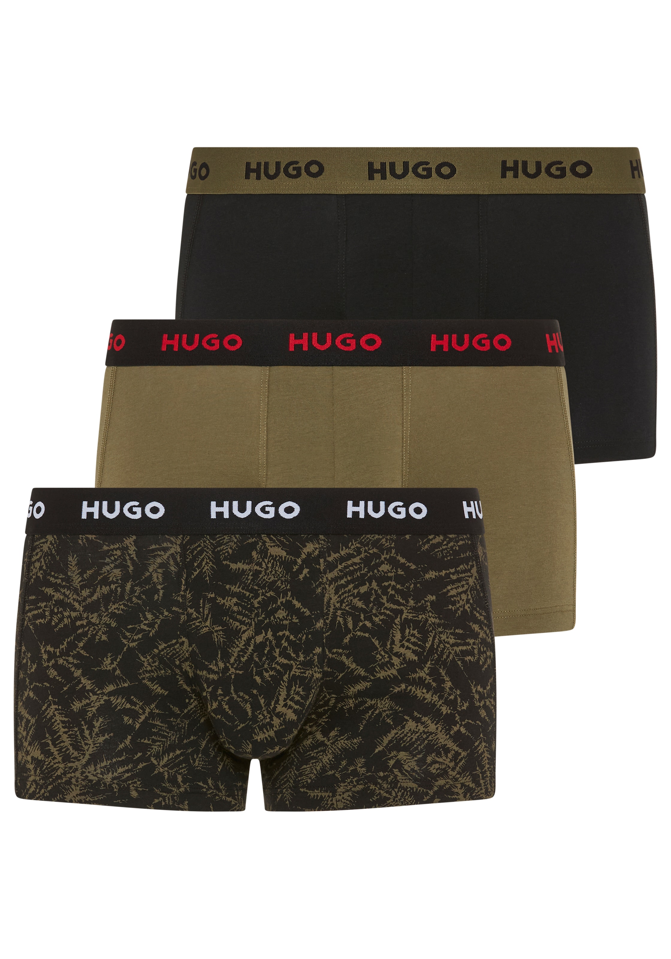 HUGO Underwear Trunk »TRUNK TRIPLET DESIGN« Packung, 3 Stk. mit Logobund
