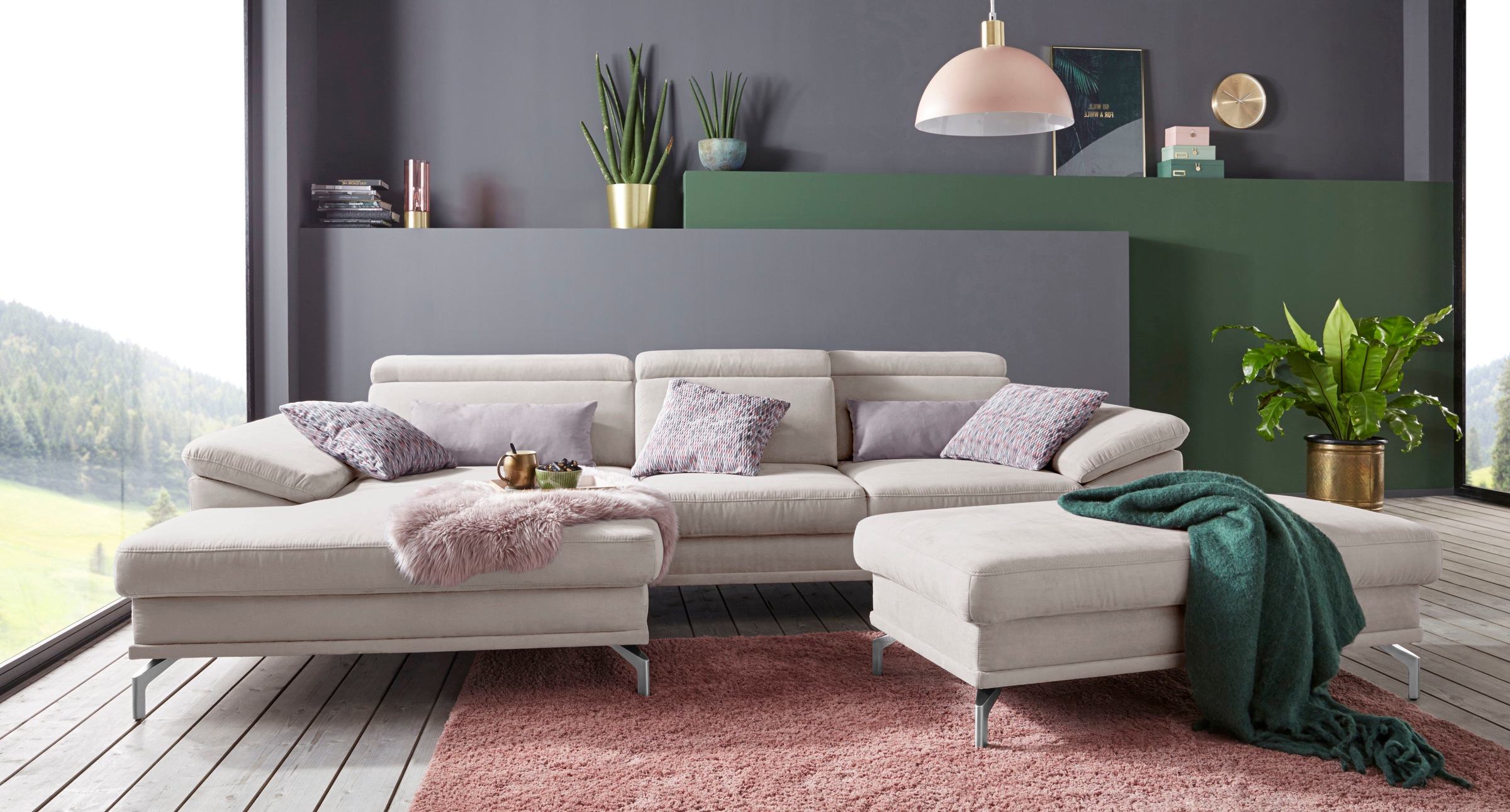 sit&more Ecksofa »Scorpio L-Form«, inklusive Sitztiefenverstellung, wahlweise mit Kopfverstellung
