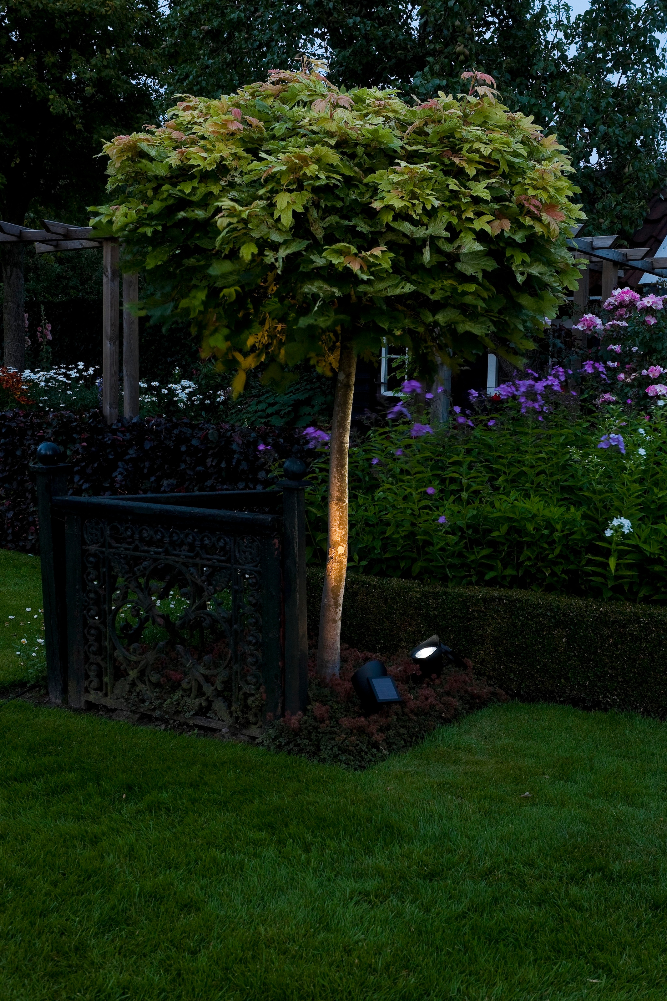 LUXFORM Projecteur de jardin »Solar-Gartenleuchten - Lazise - 2 Stück - Schwarz« Module LED 2 cuis solaire toute l'année