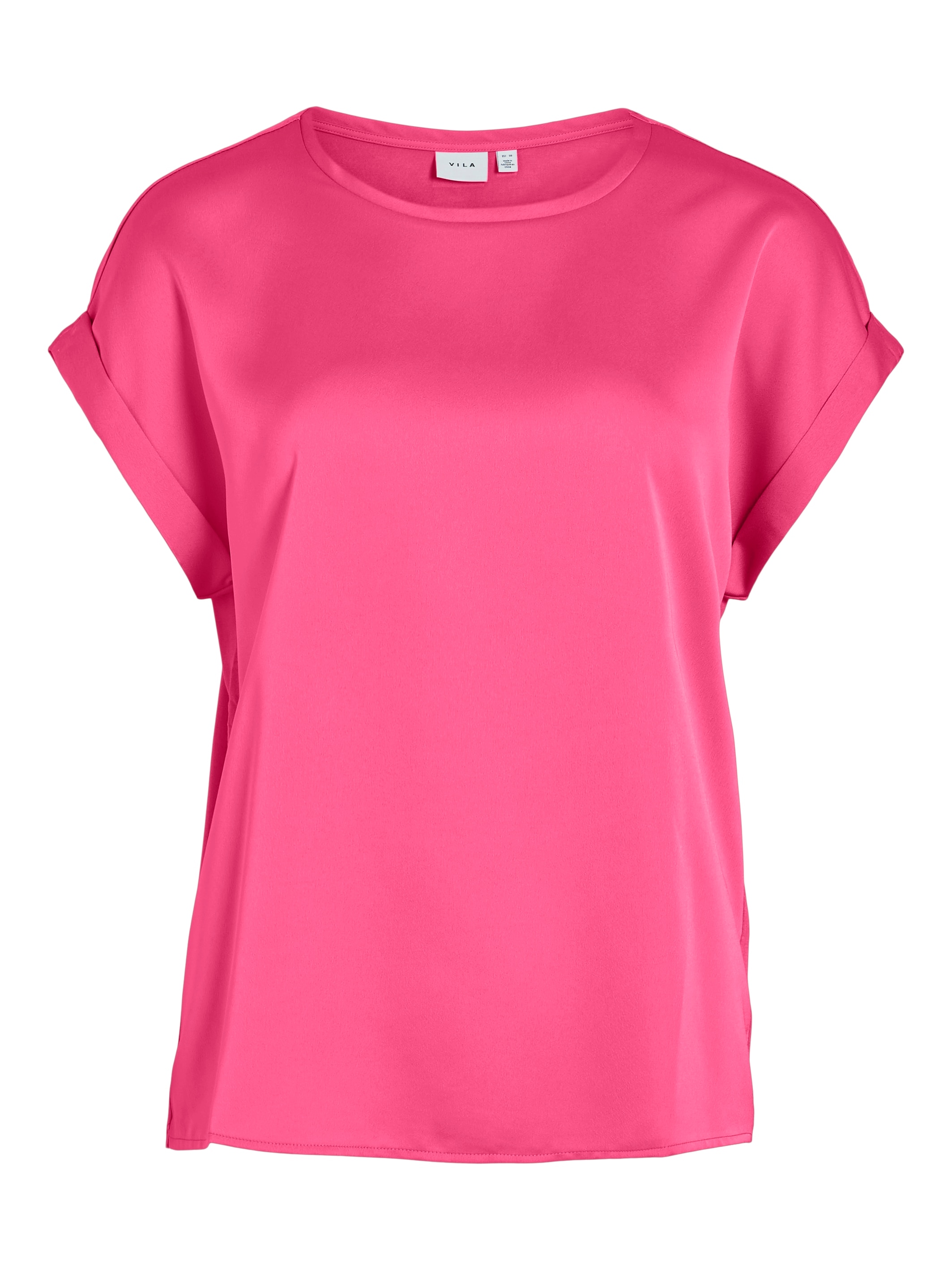 Vila T-shirt à manches courtes »VIELLETTE S/S SATIN TOP - NOOS« Satin Optik