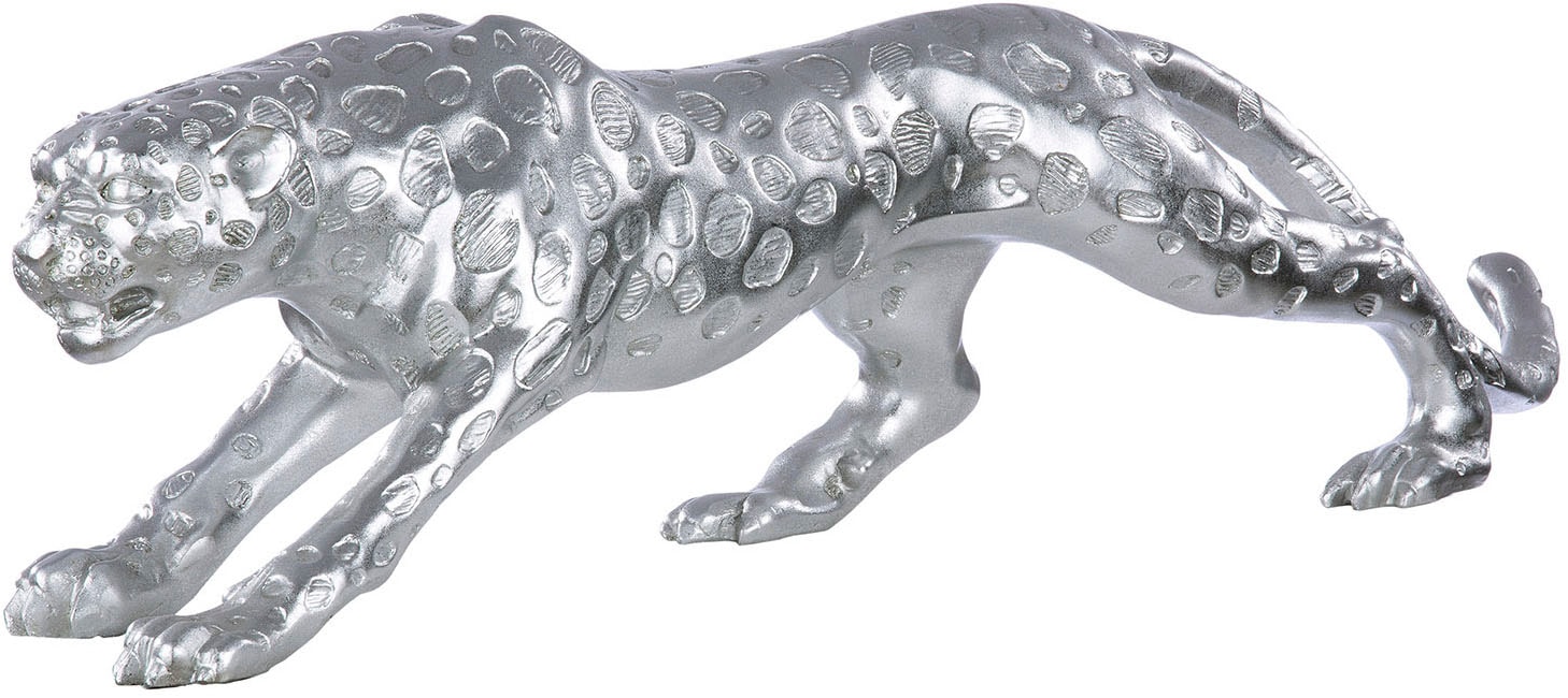 Image of Casablanca by Gilde Tierfigur "Figur Gepard silberfarben H. 20 cm"