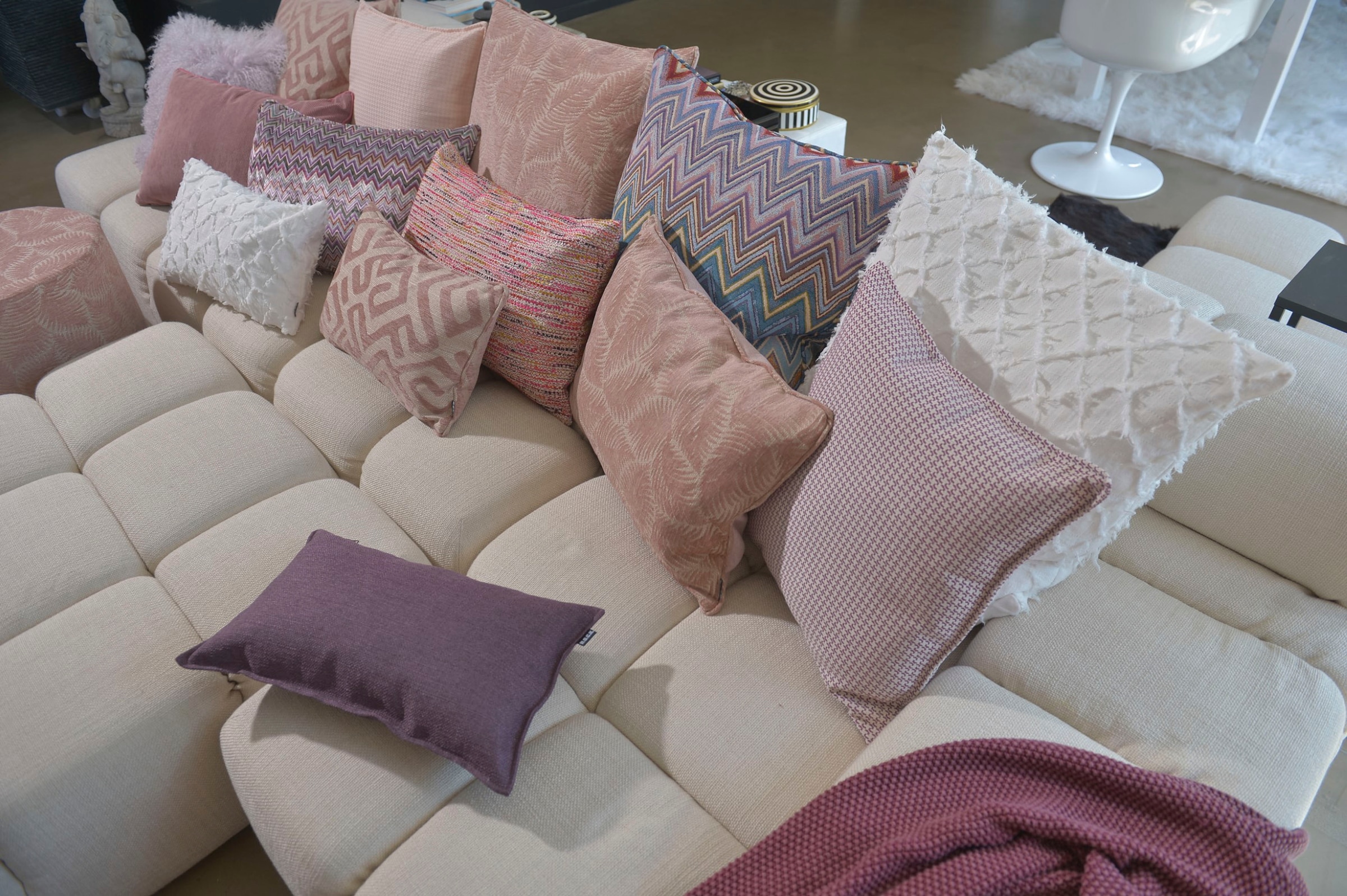 H.O.C.K. Dekokissen »Zacki« mit Zickzackmuster, Kissenhülle mit Füllung, 1 Stück