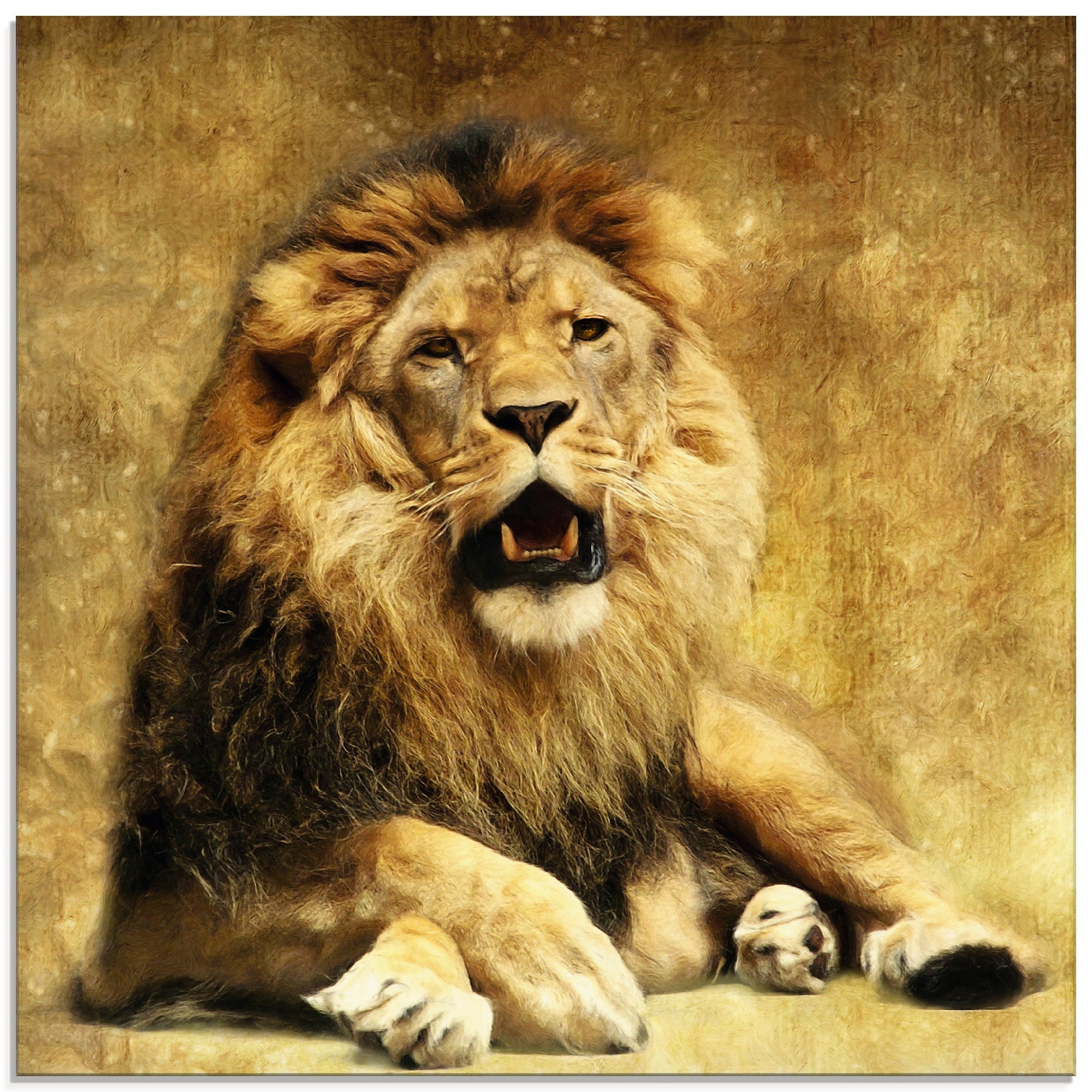 Image of Artland Glasbild »Der König - Löwe«, Wildtiere, (1 St.) bei Ackermann Versand Schweiz