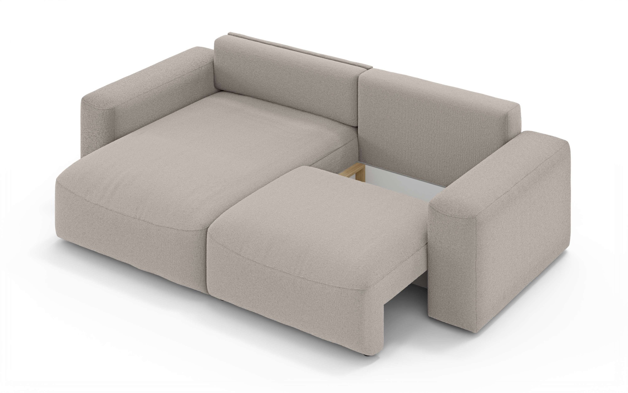 GOODproduct Ecksofa »MATTS Schlafsofa mit Bettkasten, Masse B/T/H: 265/159/89 cm« L-Form mit Recamiere rechts oder links, hoher Sitzkomfort