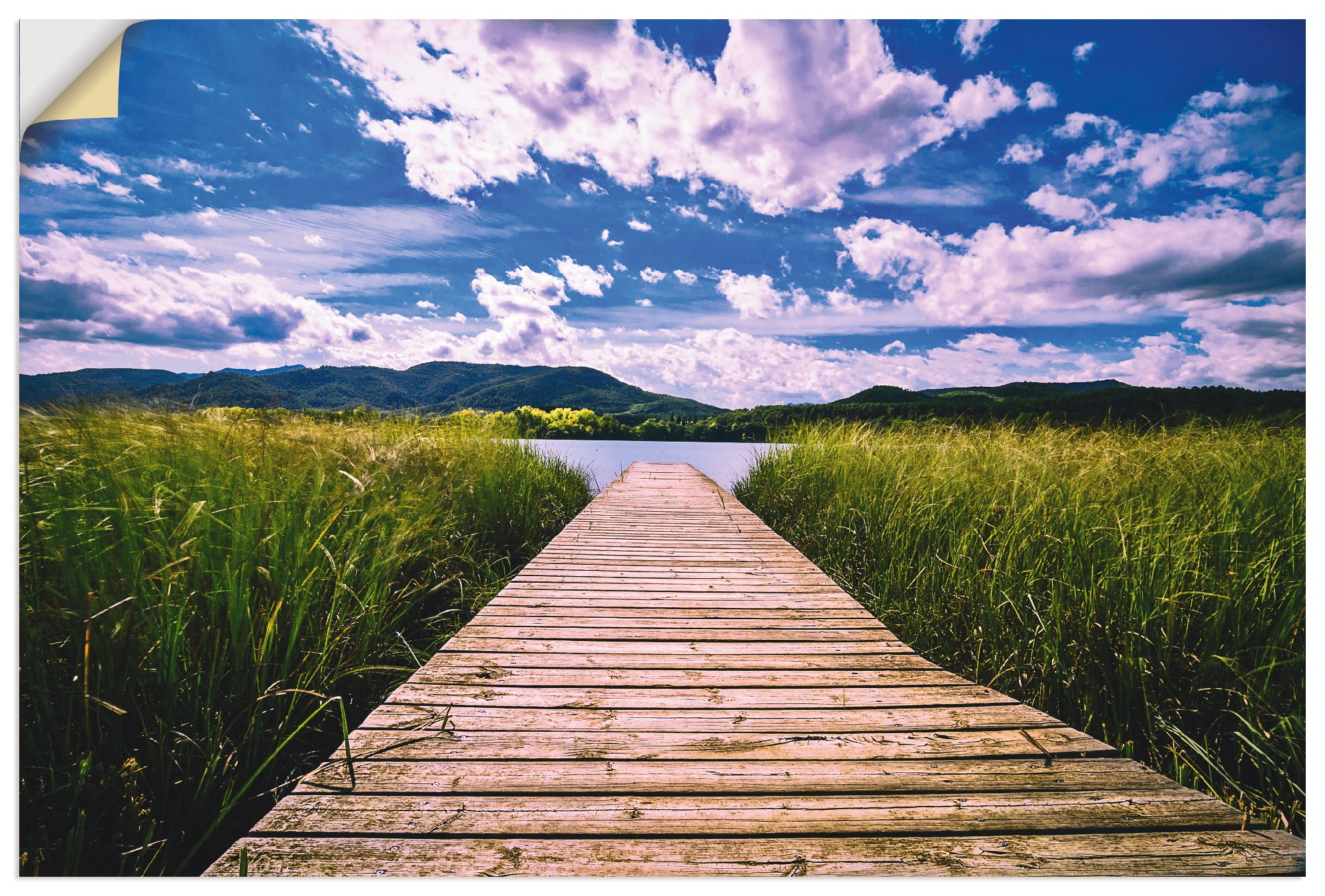 Image of Artland Wandbild »Holzsteg zum Meer - Nordspanien«, Küste, (1 St.), in vielen Grössen & Produktarten - Alubild / Outdoorbild für den Aussenbereich, Leinwandbild, Poster, Wandaufkleber / Wandtattoo auch für Badezimmer geeignet bei Ackermann Versand Schweiz