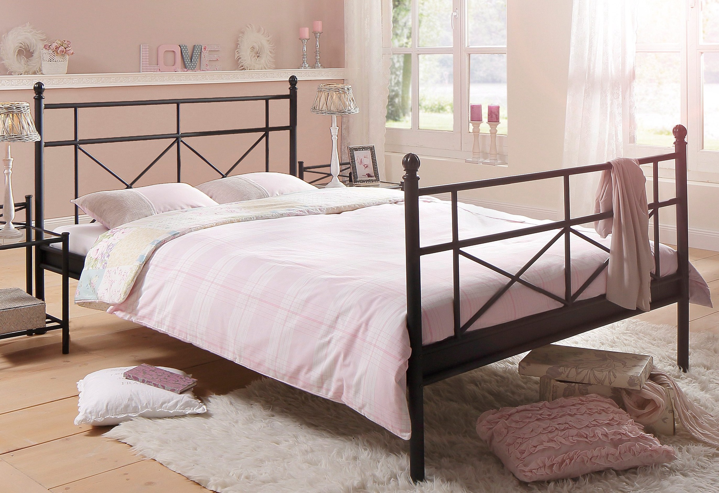 Image of Home affaire Metallbett »Thora«, aus einem schönen Metallgestell, in verschiedenen Bettbreiten und verschiedenen Farben bei Ackermann Versand Schweiz