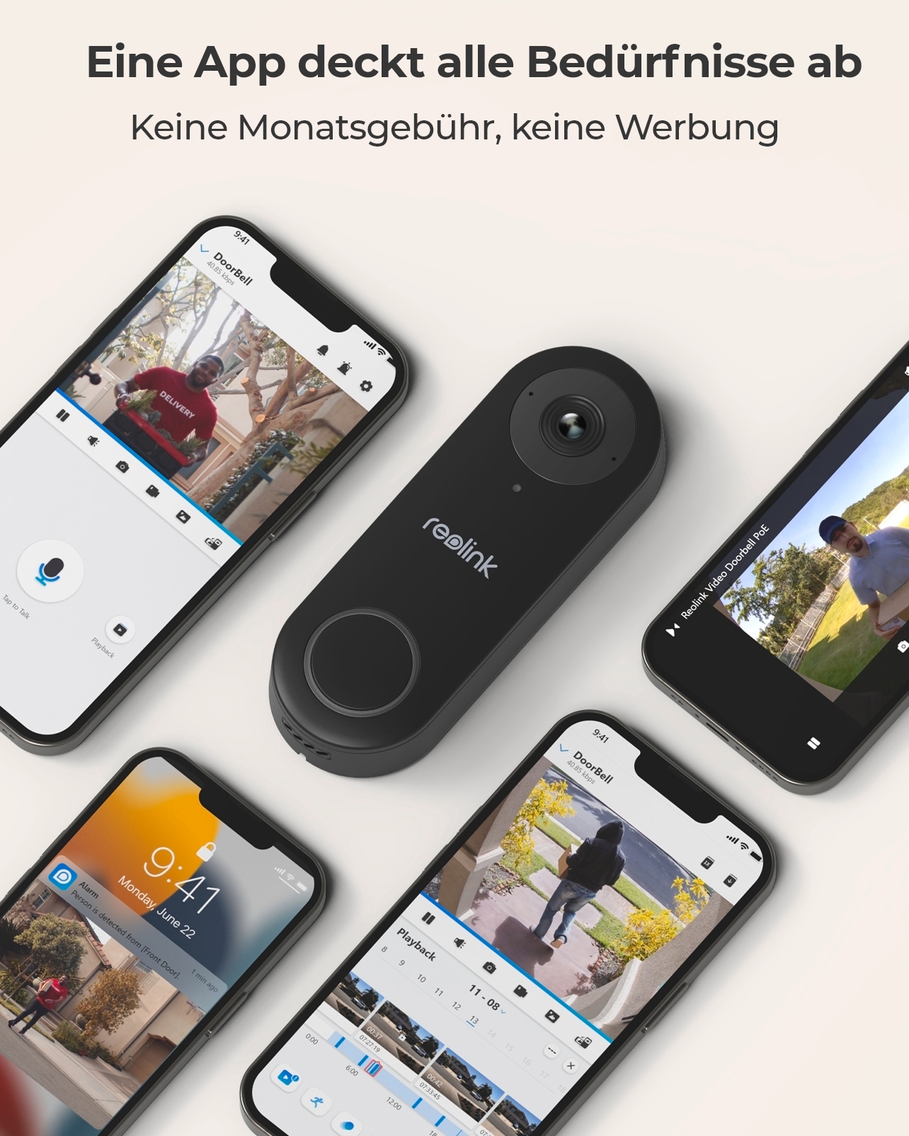 Reolink Smart Home Türklingel »D340P Doorbell«, Aussenbereich