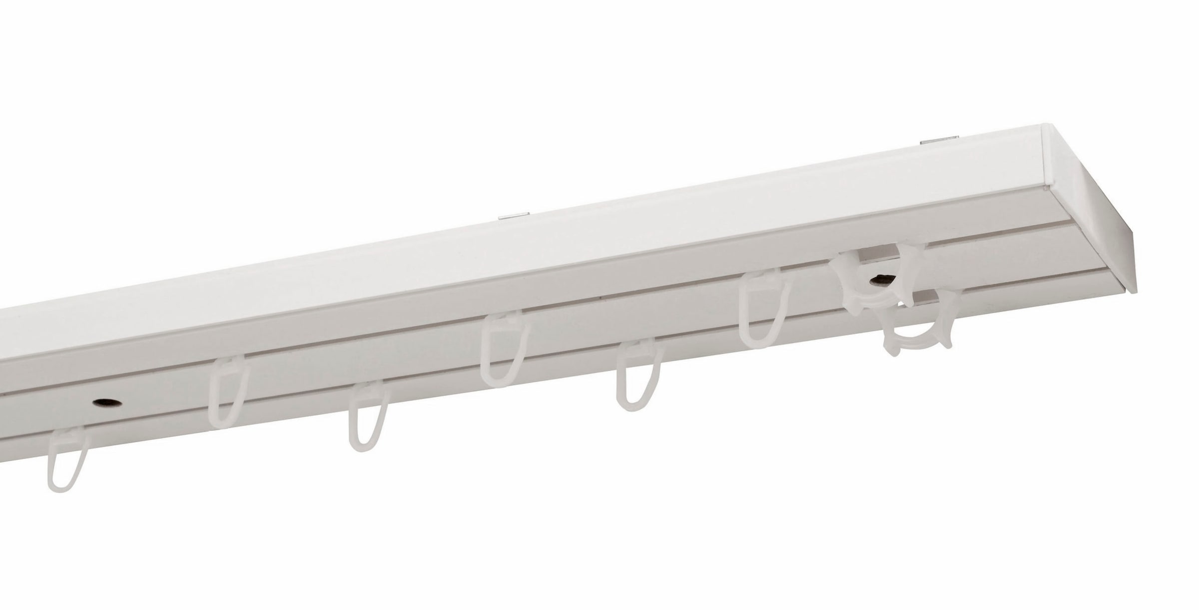 GARESA Gardinenschiene »Kunststoffschiene CREDO« 2 läufig-läufig Wunschmasslänge Deckenmontage, mit Kunststoffverbinder verlängerbar