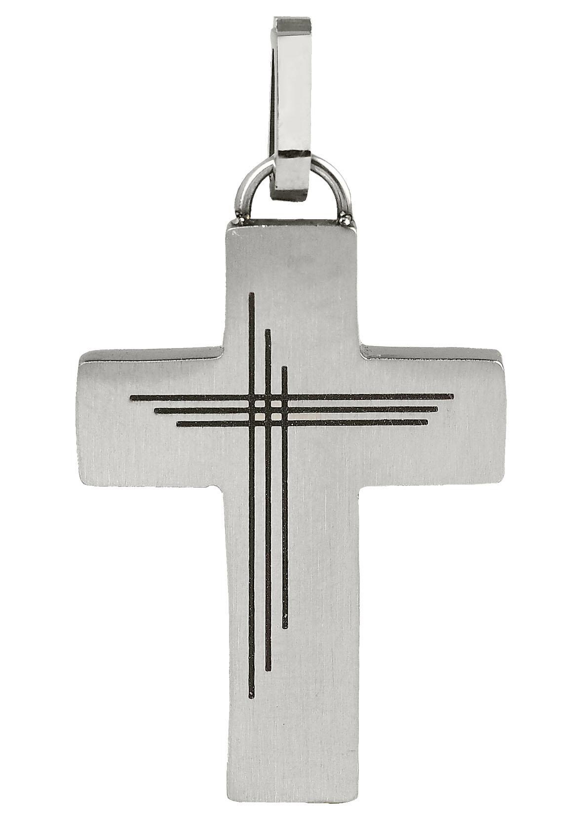 Image of Firetti Kettenanhänger »Kreuz mit Lasergravur, matt«, Made in Germany bei Ackermann Versand Schweiz