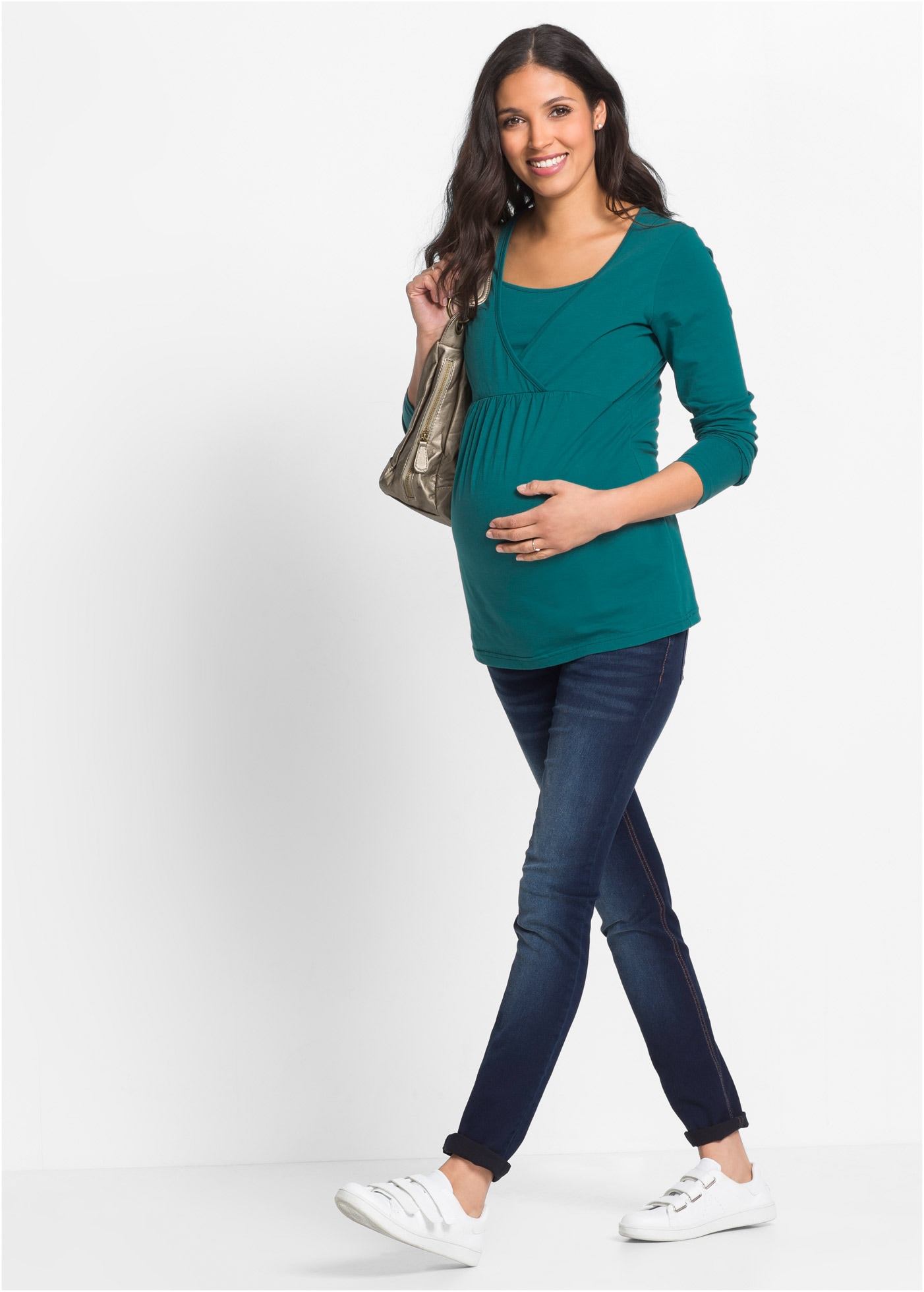 bonprix T-shirt d'allaitement , 2-in-1 Umstands- und Stillshirt
