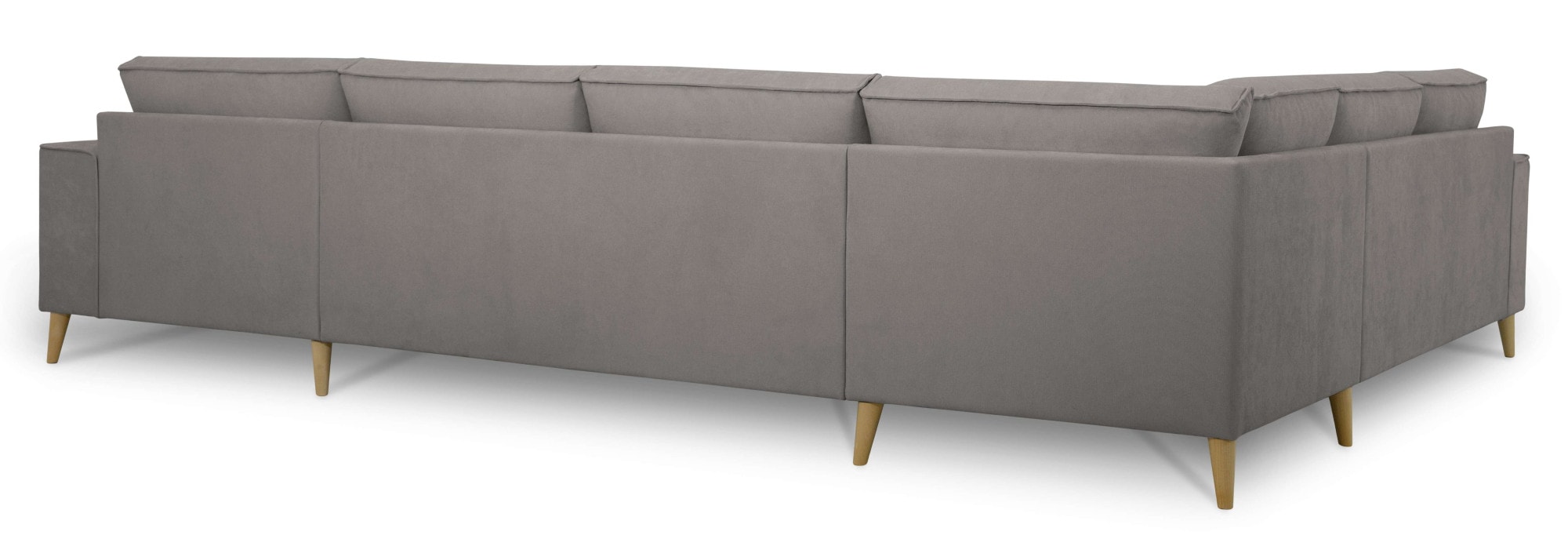 GOODproduct Wohnlandschaft »Oland Skandi, weicher Chenille-Stoff« U-Form, 342 cm, Wellenunterfederung, Skandi-Design, Massivholzfüsse
