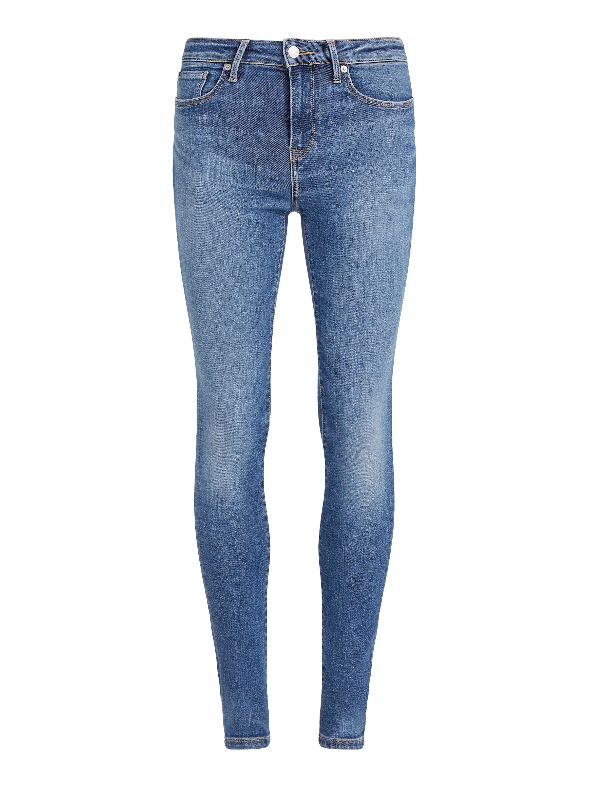 Tommy Hilfiger Curve Skinny-fit-Jeans »CRV HARLEM U SKINNY HW«, Grosse Grössen in Stoned Washed Optik